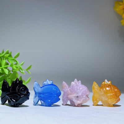 1,1 Zoll große Kristallfischschnitzerei | Heilkristall-Tierfigur