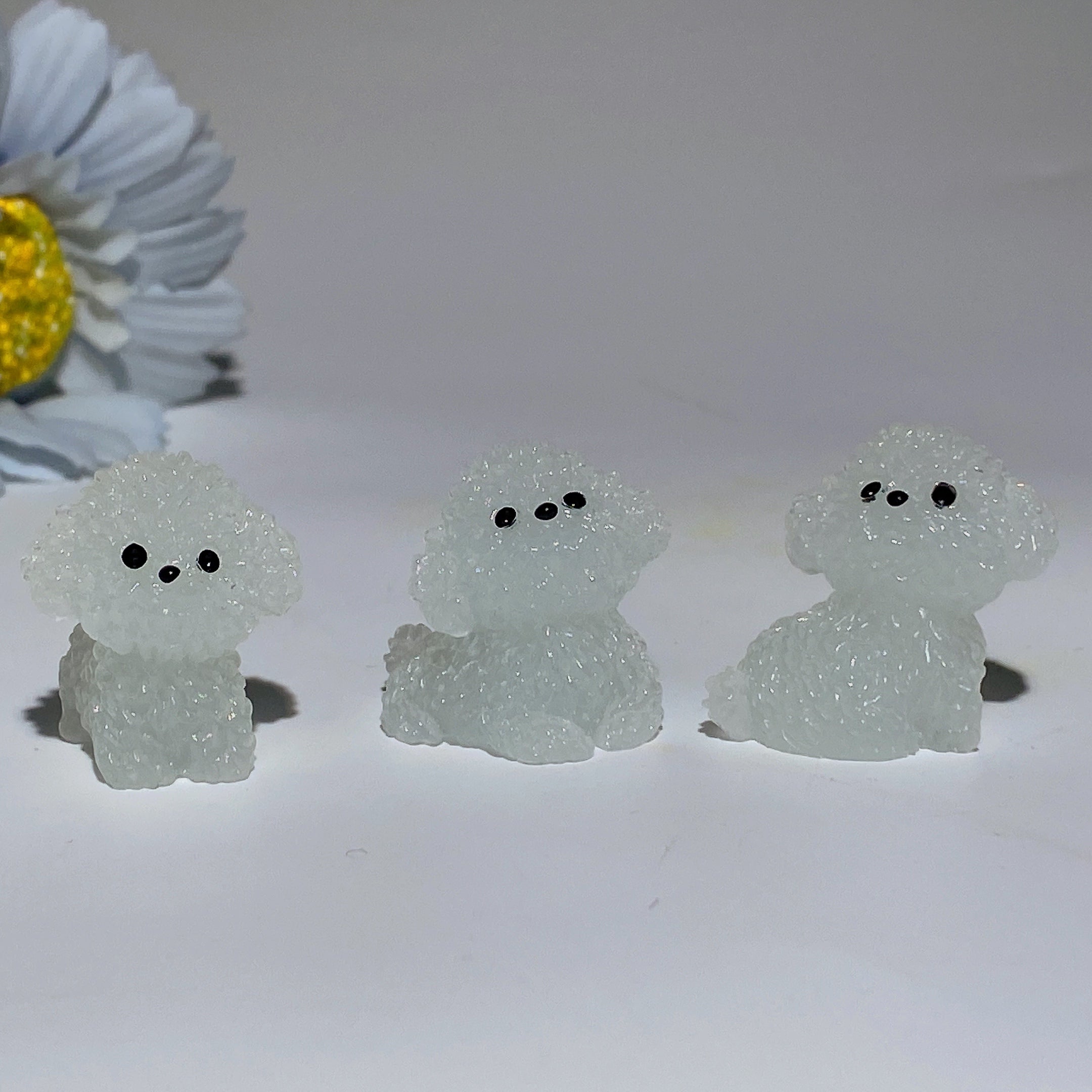 1.1 Inch Mini Luminous Crystal Dog Figurine