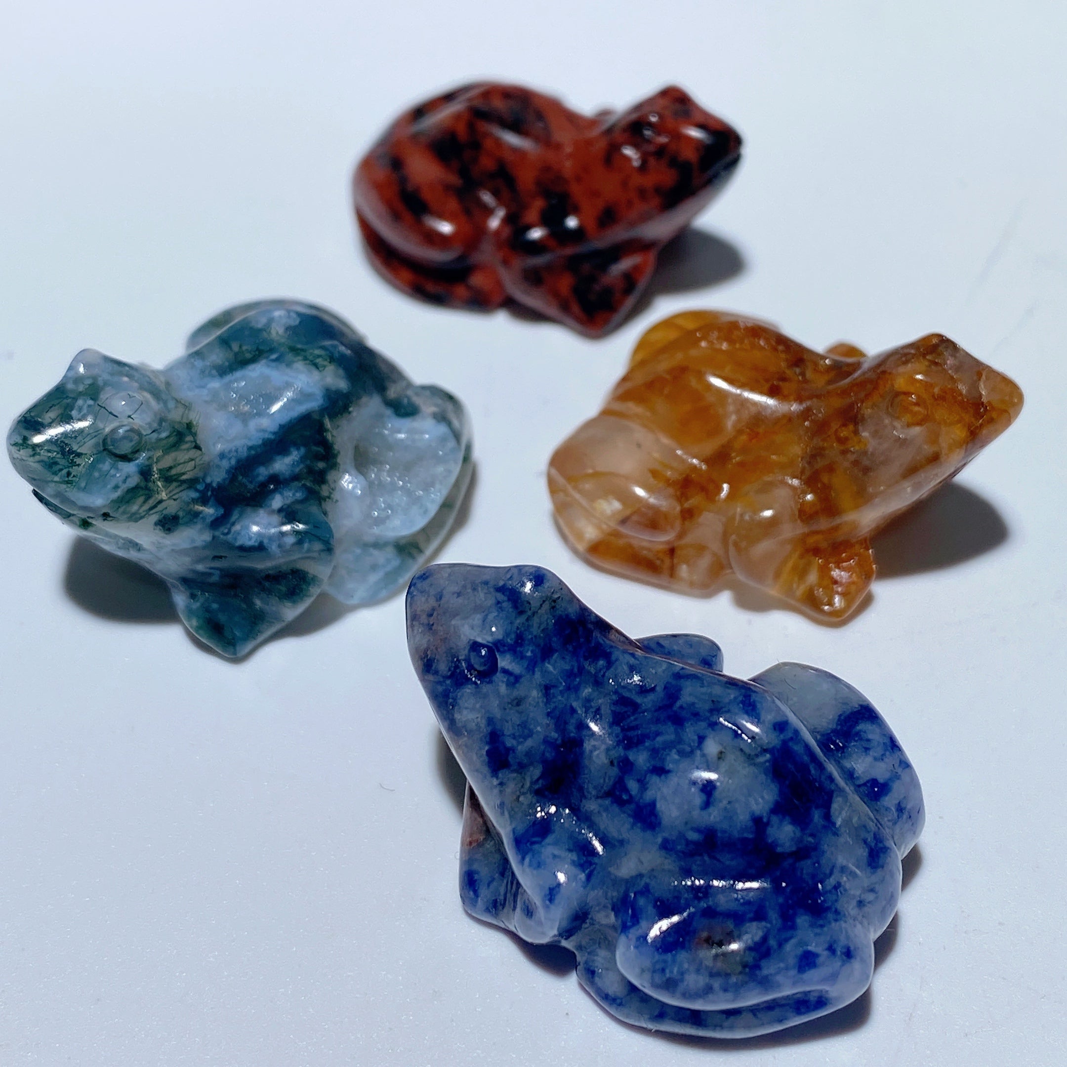 1.1 inch Mixed Crystal Frog Carving for Healing