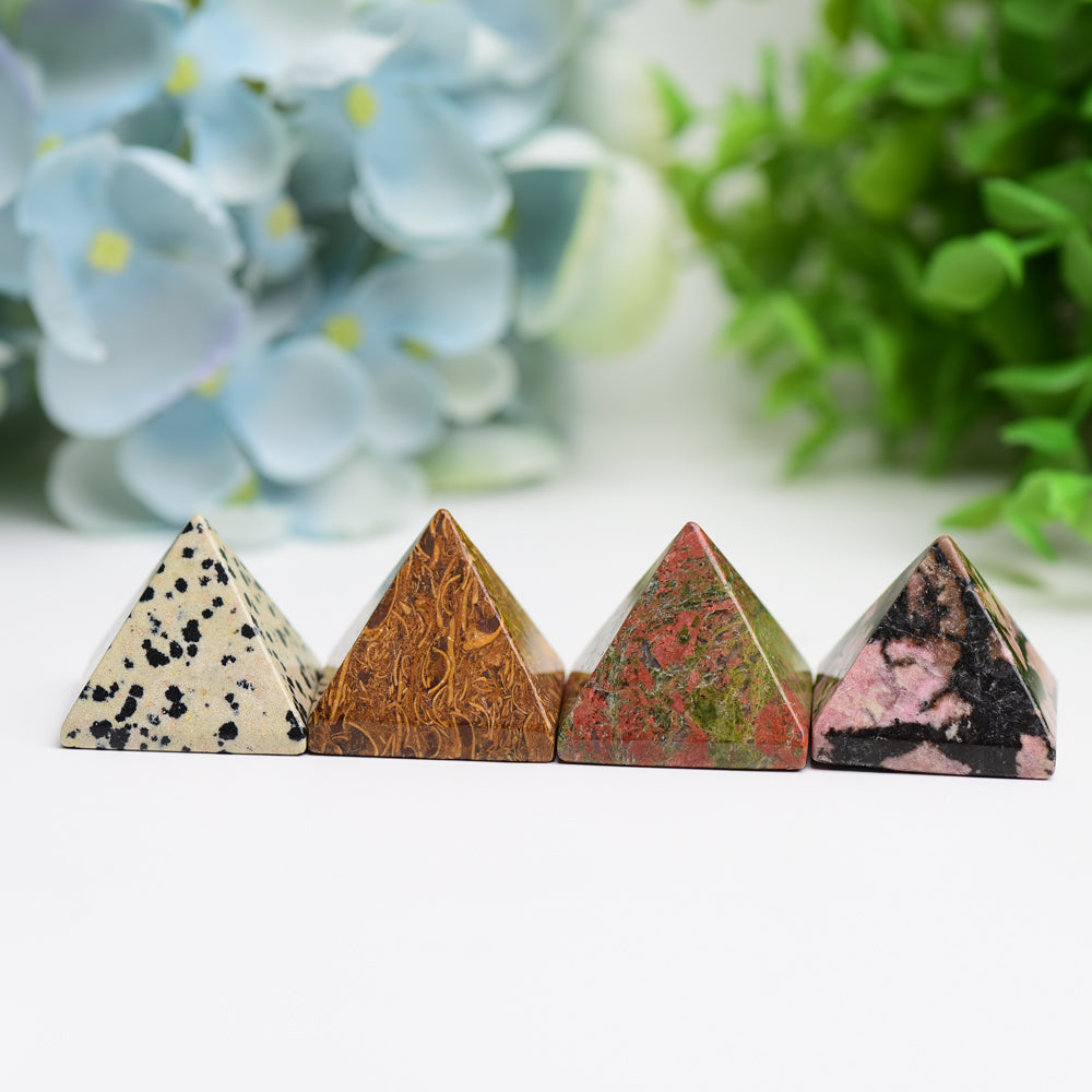 1.1 inch Mixed Crystal Healing Pyramid for Meditation & Energy