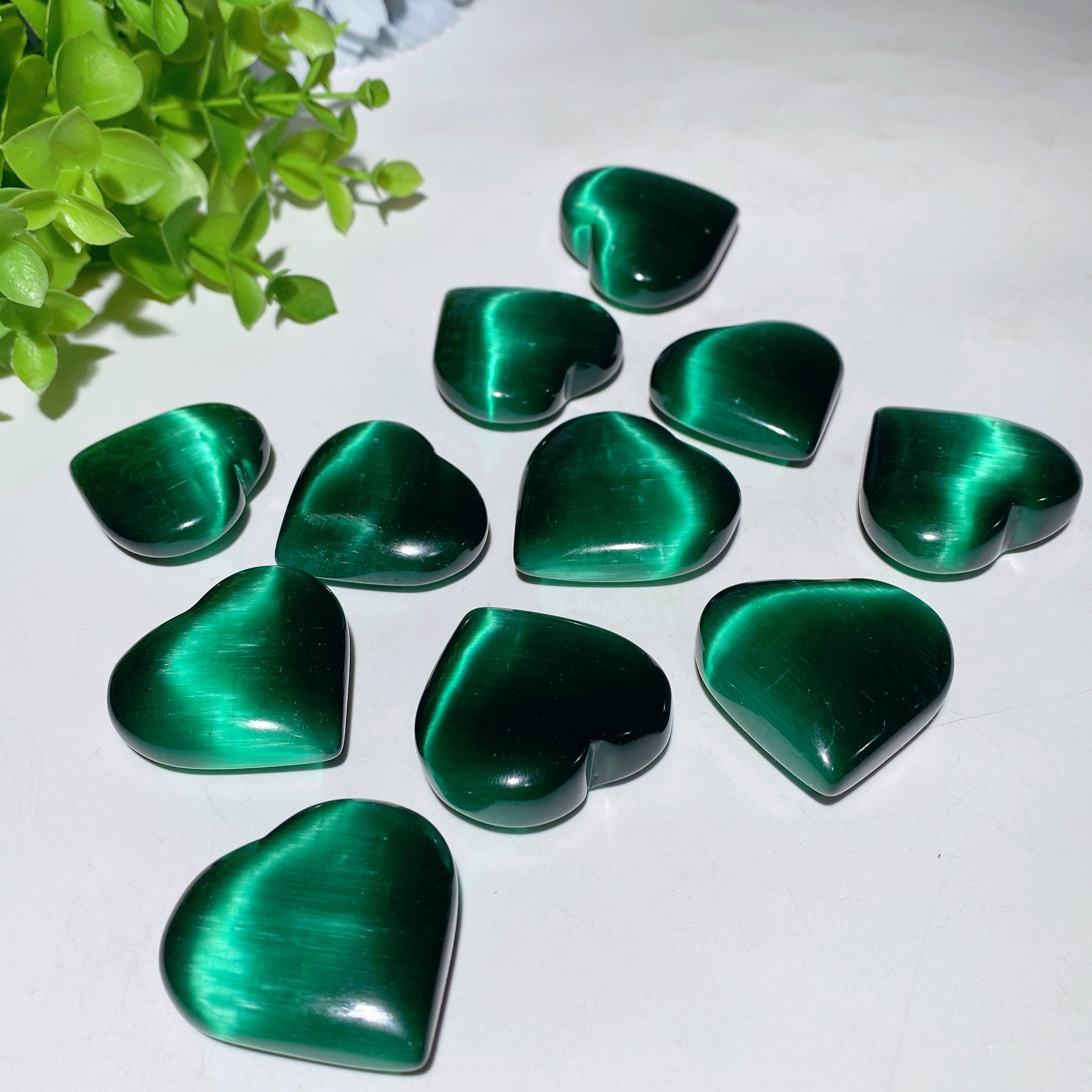 1.2-1.7" Polished Crystal Heart Carvings for Healing & Love