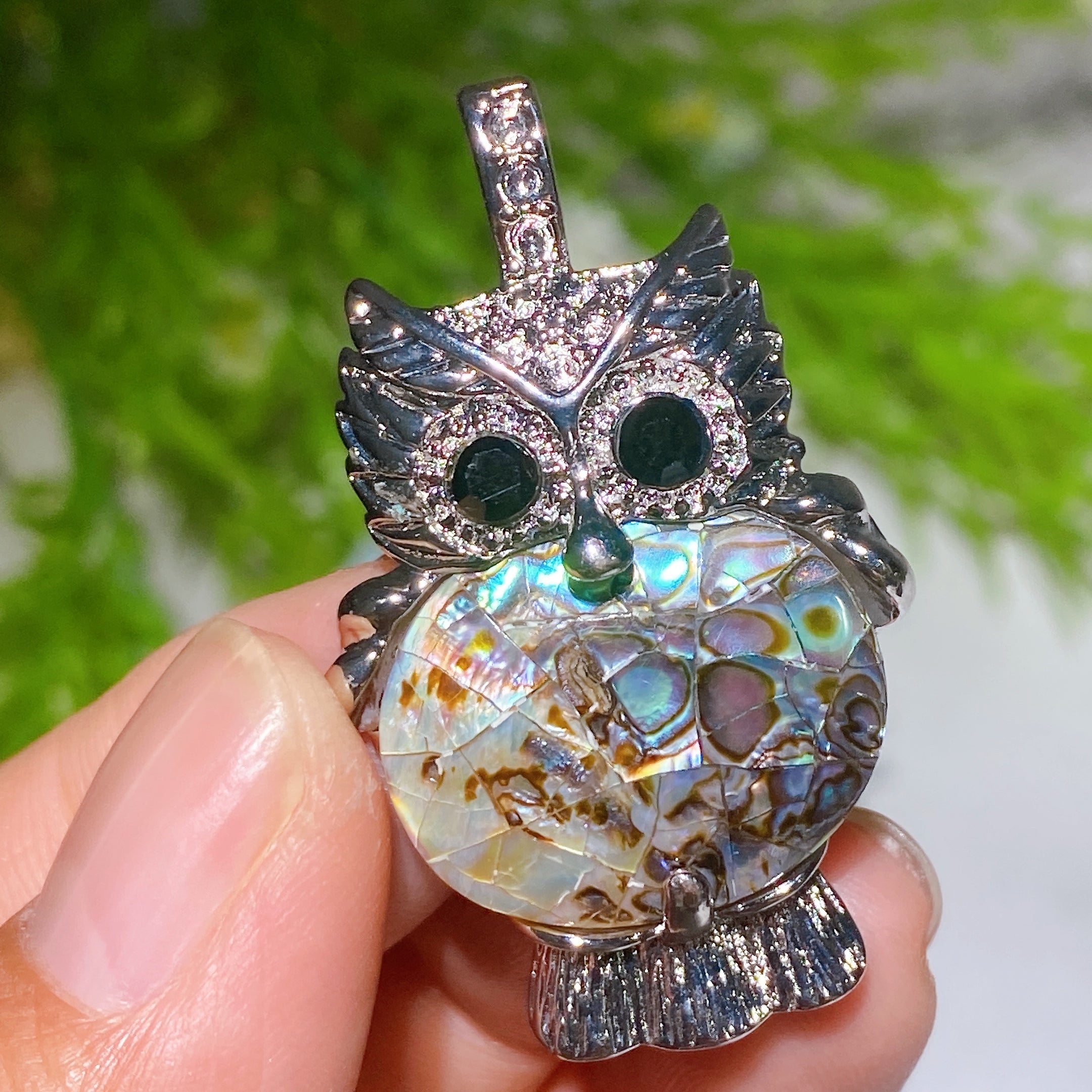 1.2-2.0 inch Iridescent Shell Pendant Spiritual Necklace