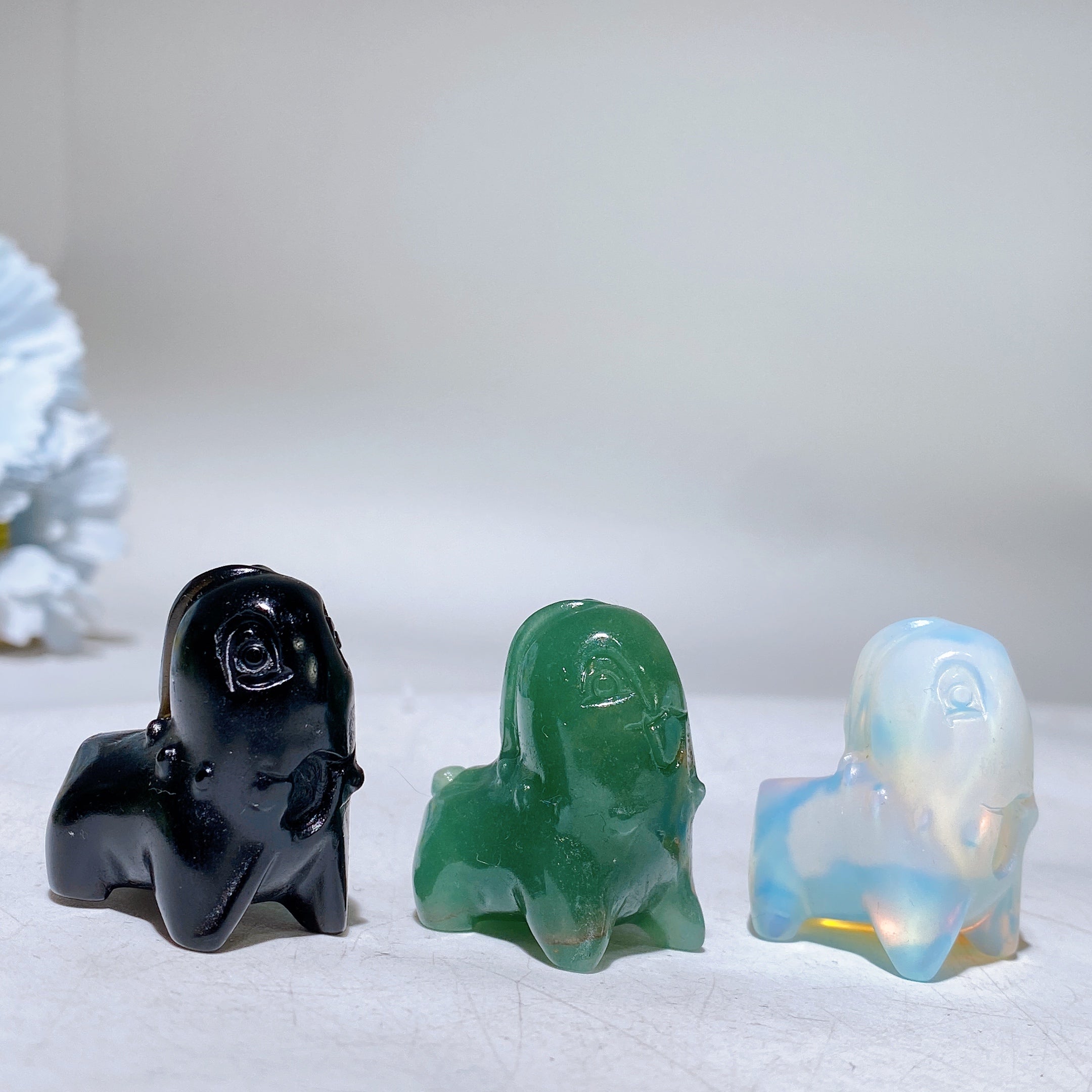 1.2 inch Mini Crystal Pokemon Carving Figurine Healing Energy