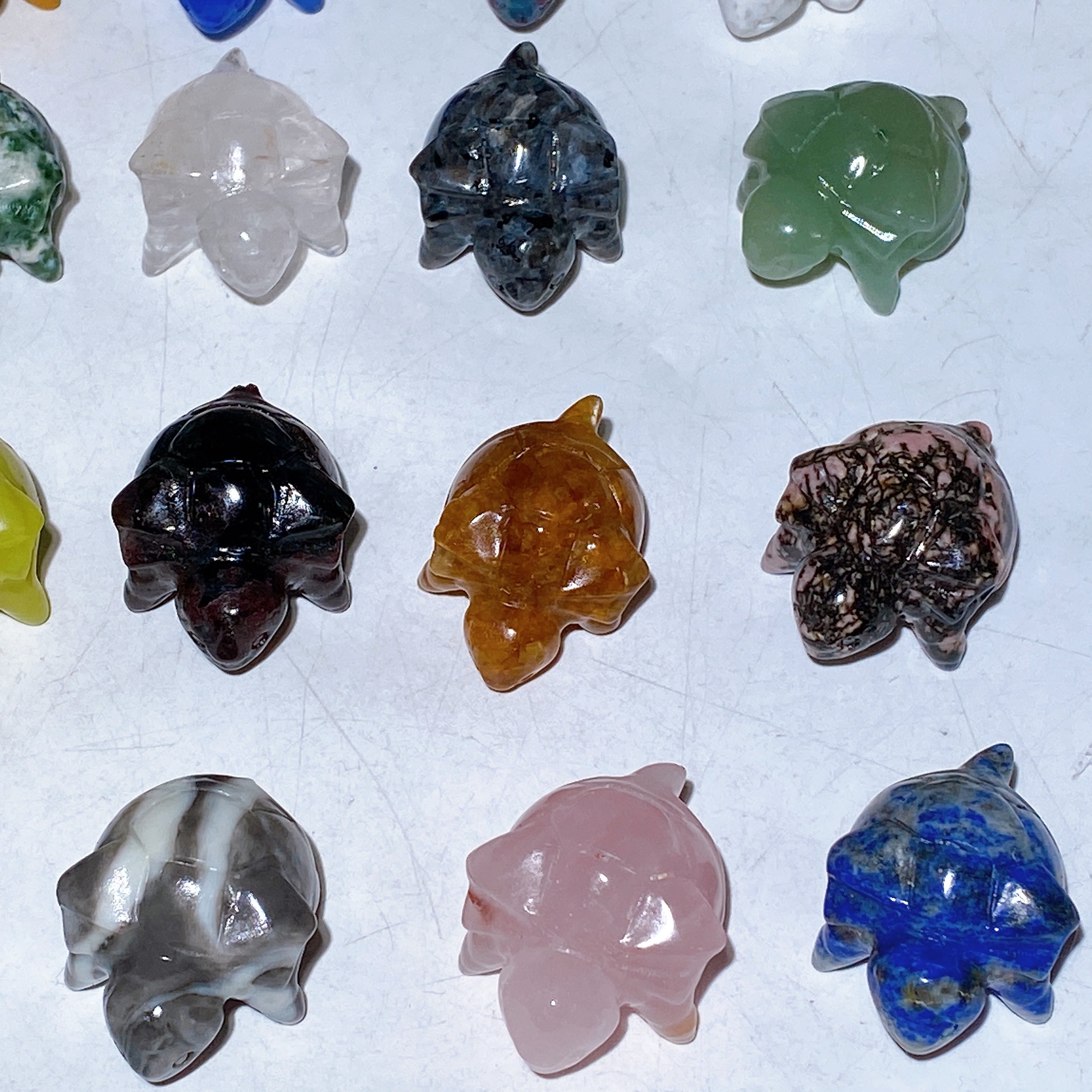 1.2 Inch Mini Crystal Turtle Carving Figurine for Healing