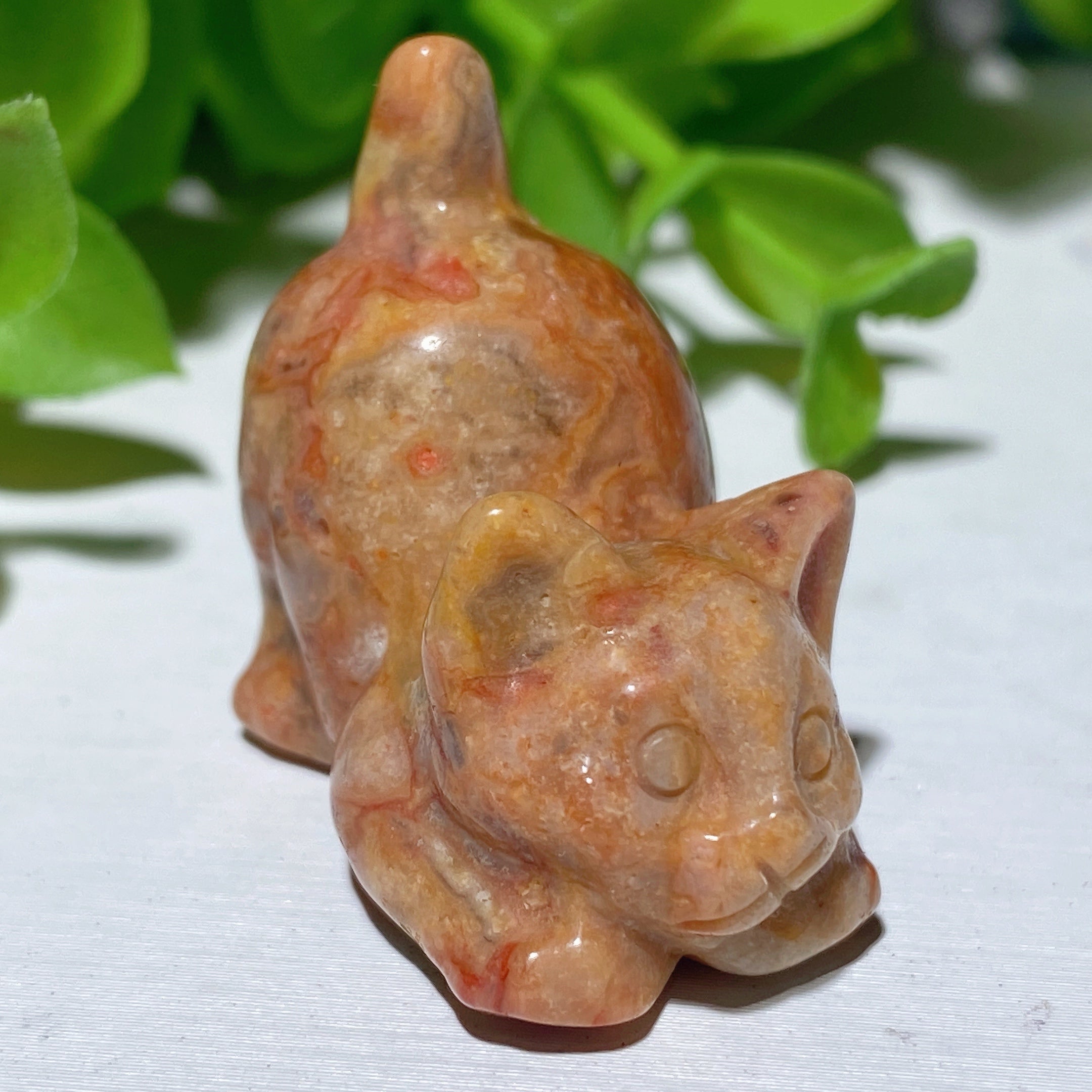 1.2 inch Mixed Crystal Cat Carvings - Healing Gemstone Figurines