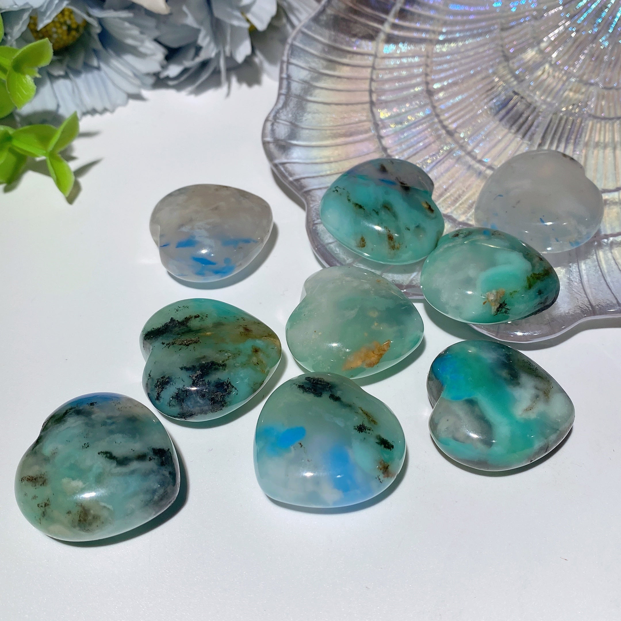 1.2 inch Quantum Quattro Shattuckite Quartz Heart Crystal Healing