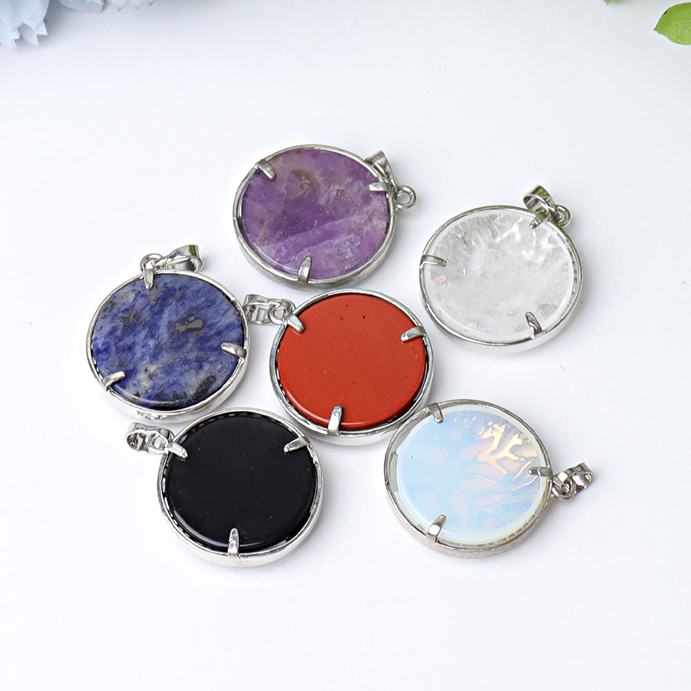 1.2-inch Tree of Life Clear Quartz Crystal Pendant