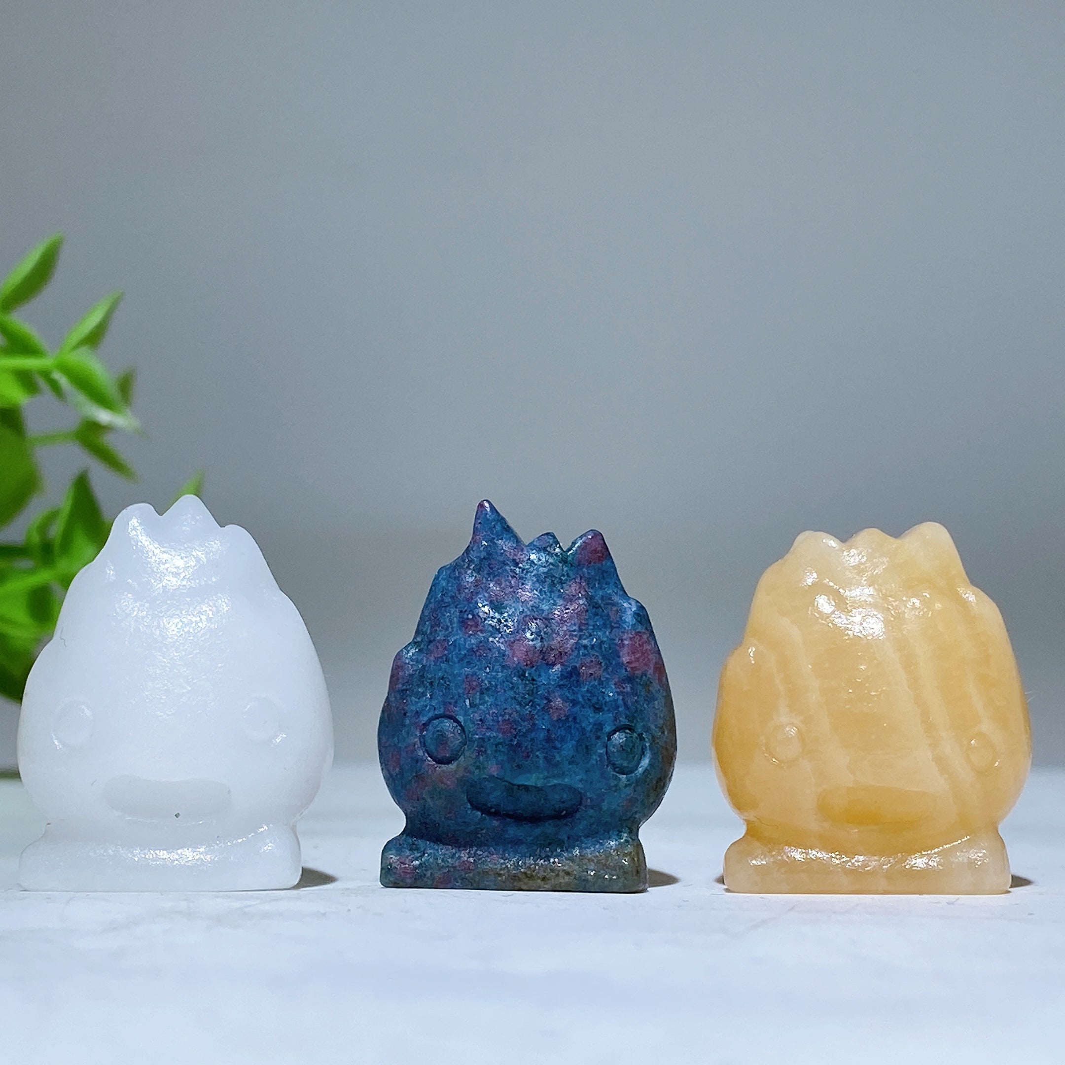 1.2" Mini Crystal Figurine Carving in Multicolor Gemstones