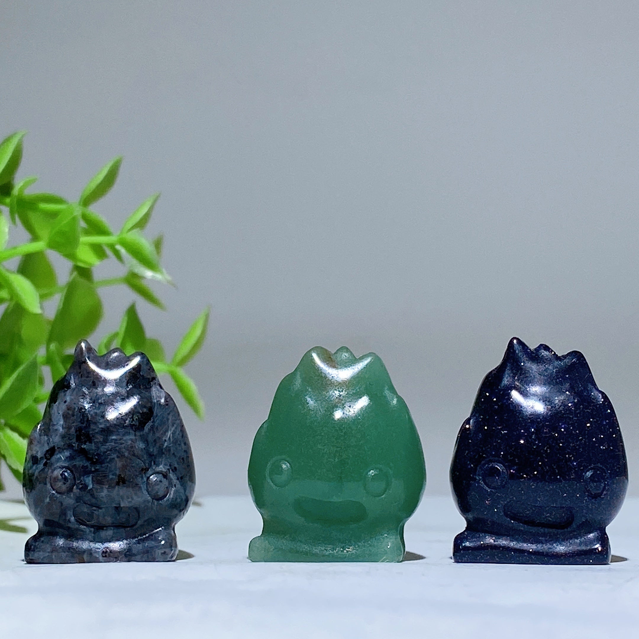 1.2" Mini Crystal Figurine Carving in Multicolor Gemstones