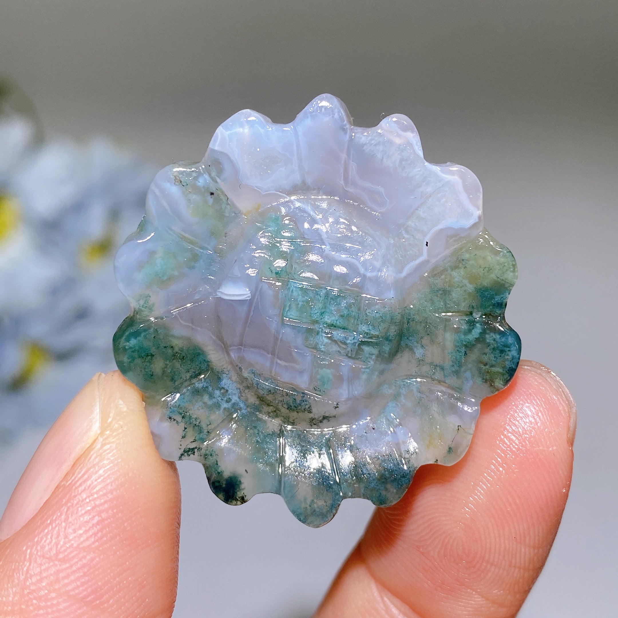 1.3-1.5 inch Mixed Crystal Sunflower Carving Crystal Figurines