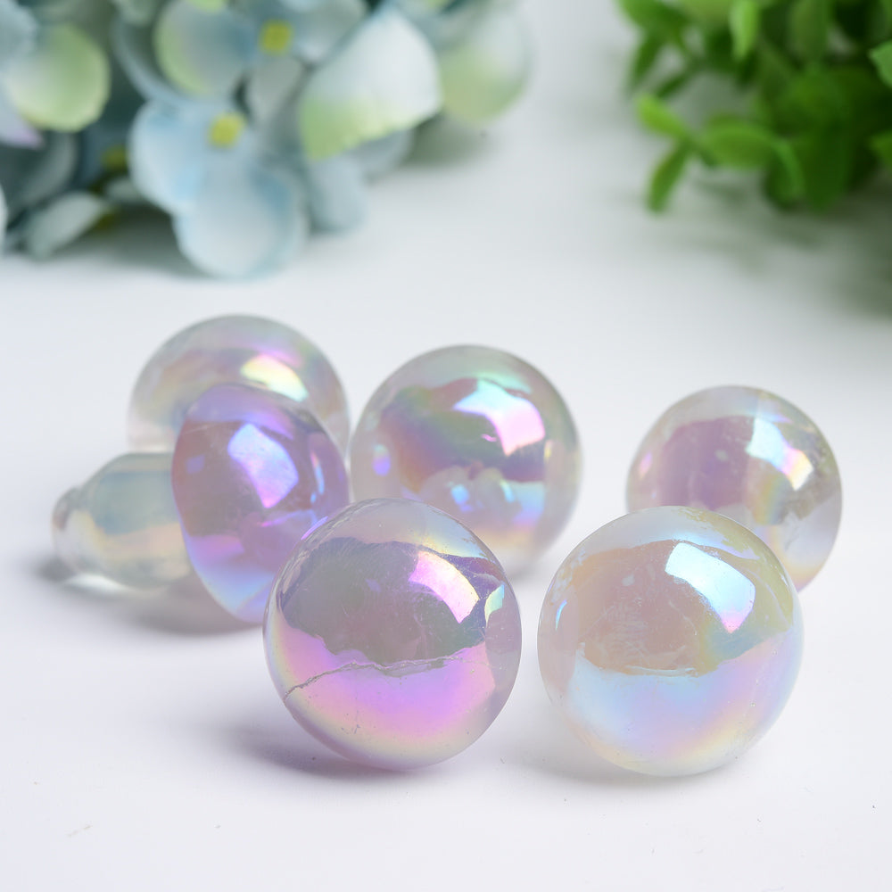1.3 inch Aura Crystal Mushroom Carving for Healing Energy