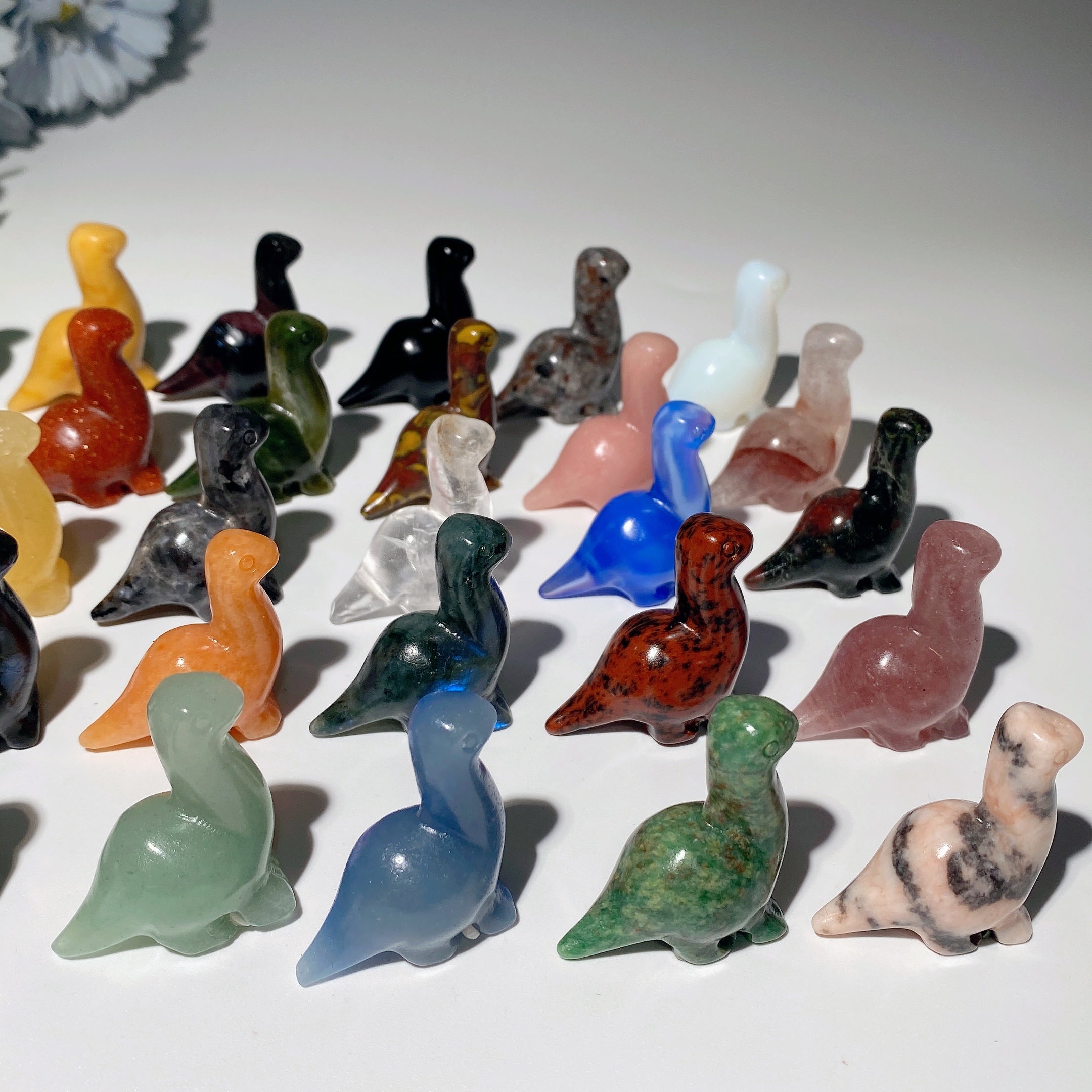 1.3 Inch Mixed Crystal Dinosaur Figurines Spiritual Carvings