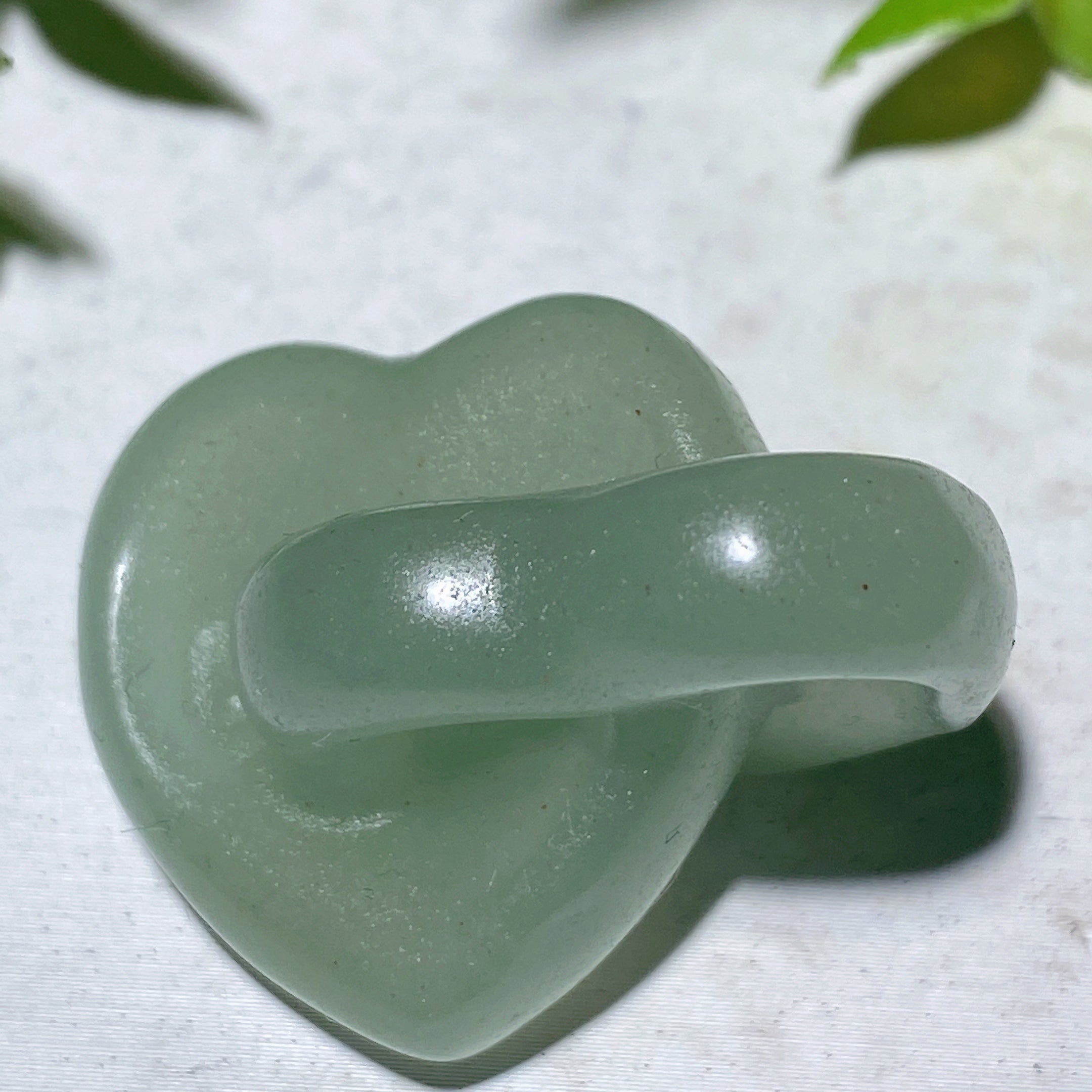 1.4" Mixed Crystal Double Heart Healing Carving