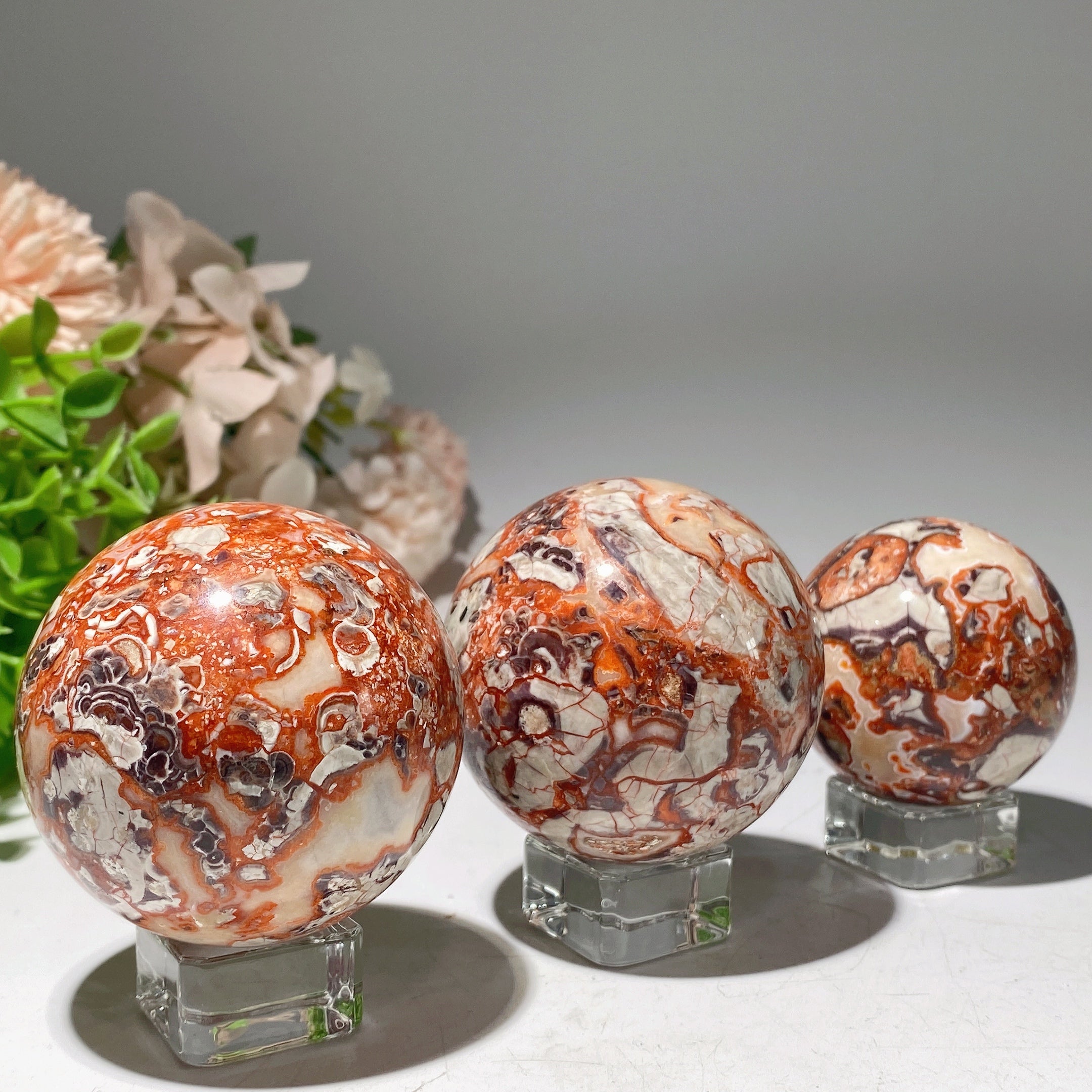 1.5-2.5 Inch Money Agate Crystal Sphere for Healing