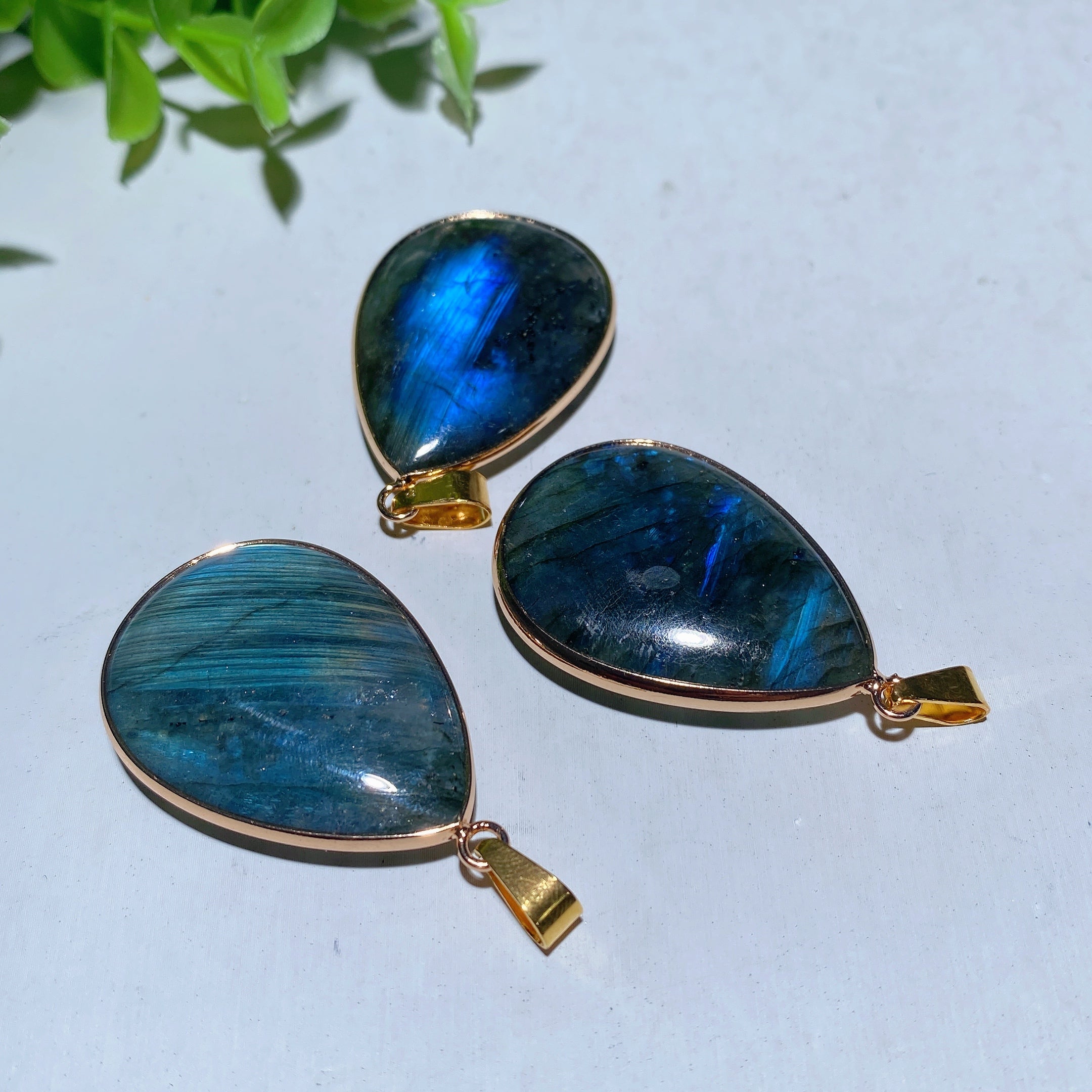 1.5 Inch Labradorite Water Drop Pendant for Spiritual Healing