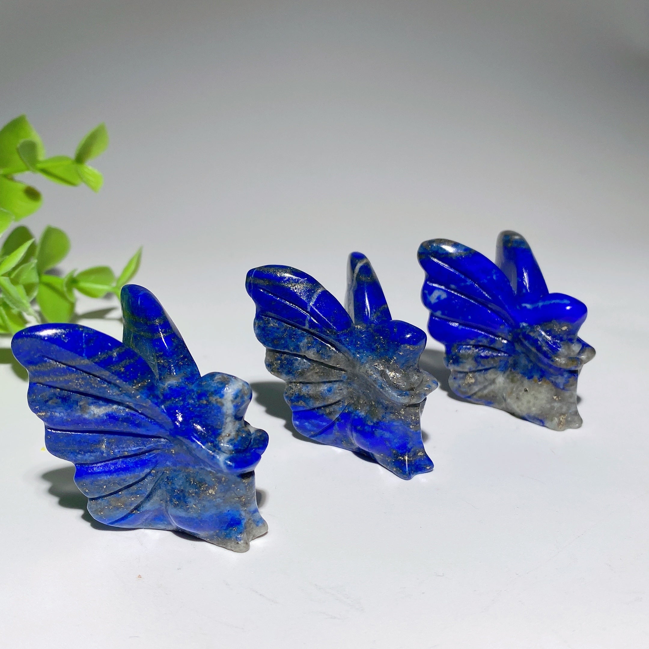 1,5 Zoll große Lapislazuli-Schmetterlingsfeen-Kristallfigur