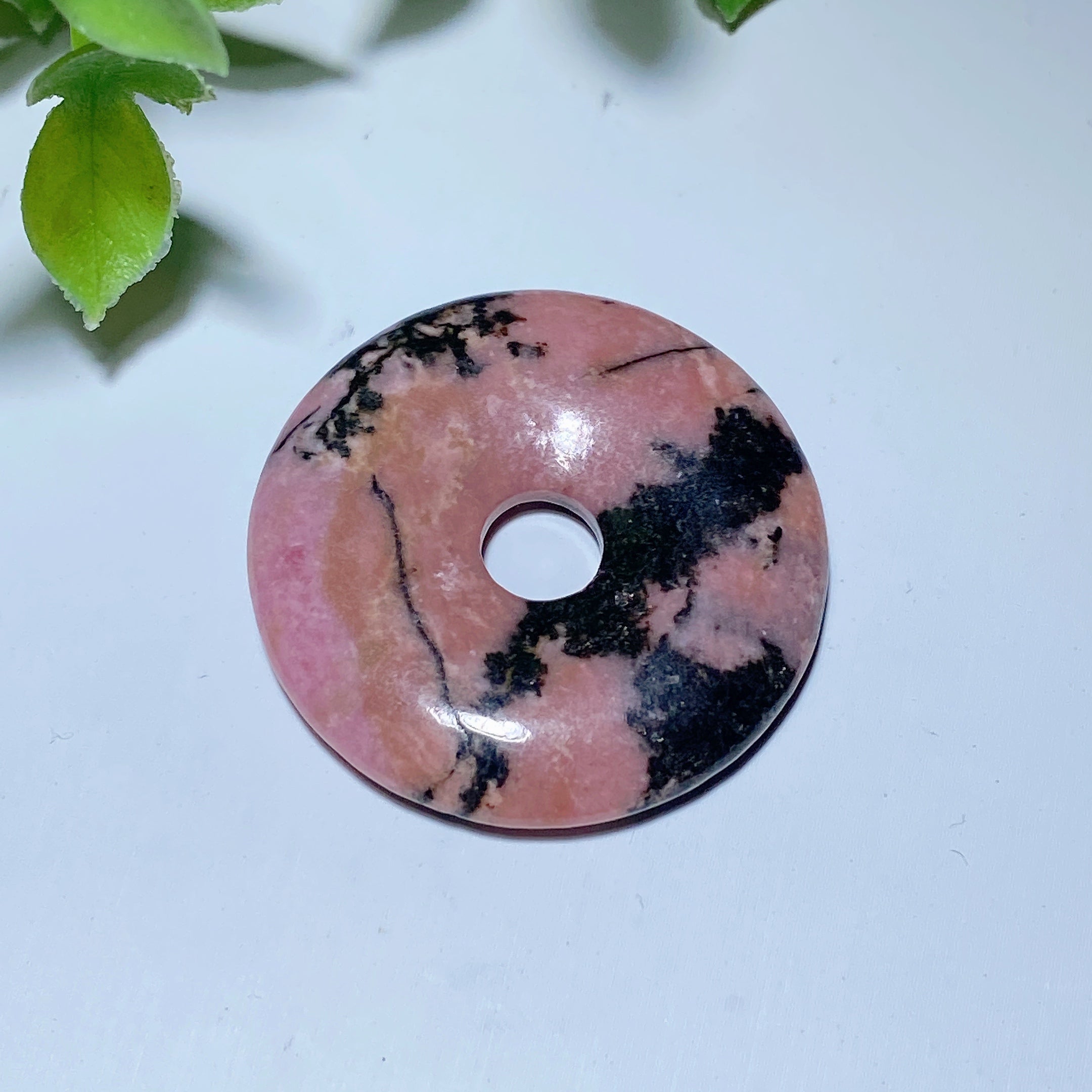 1,5 Zoll gemischter Kristall Heilung Donut Anhänger spiritueller Schmuck