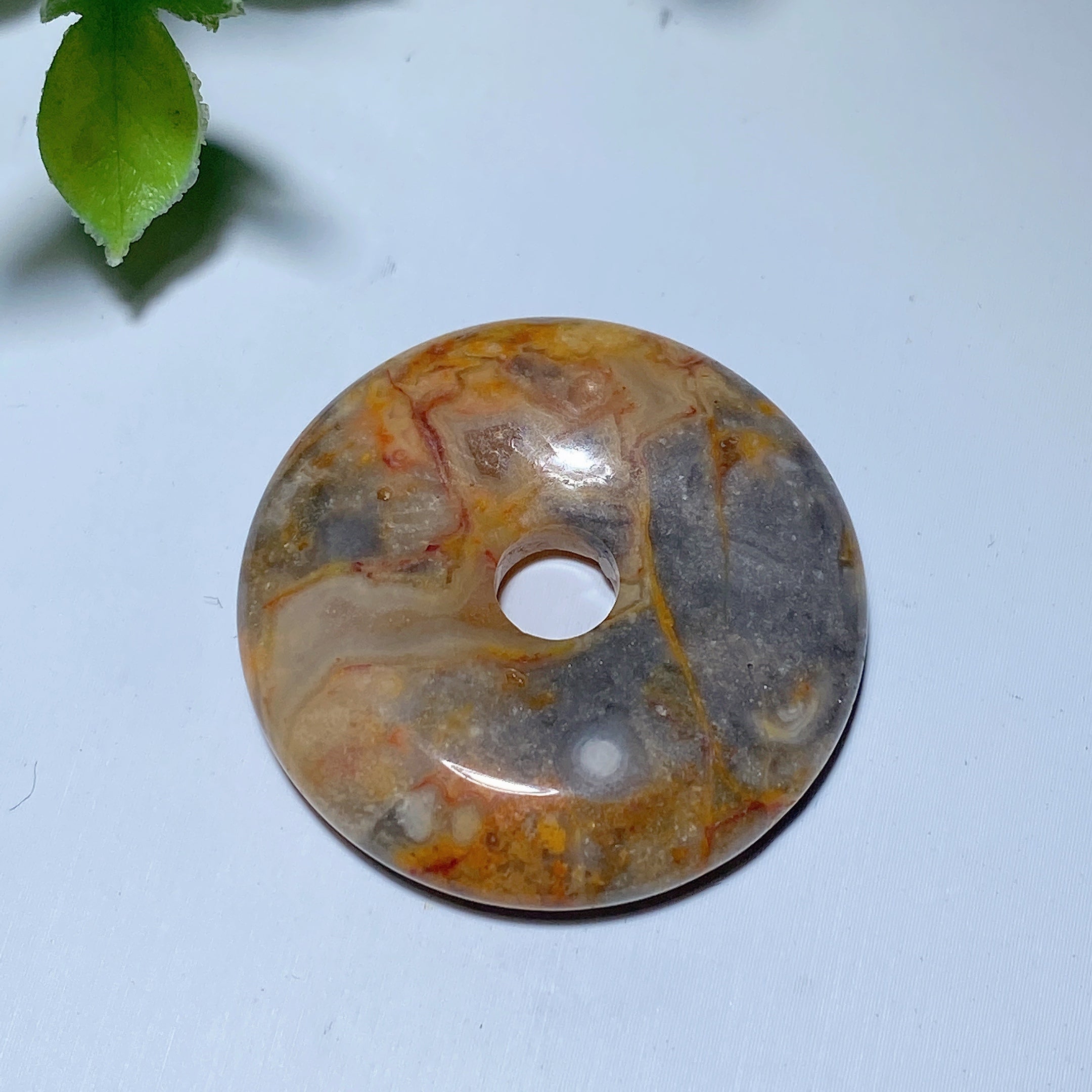 1,5 Zoll gemischter Kristall Heilung Donut Anhänger spiritueller Schmuck