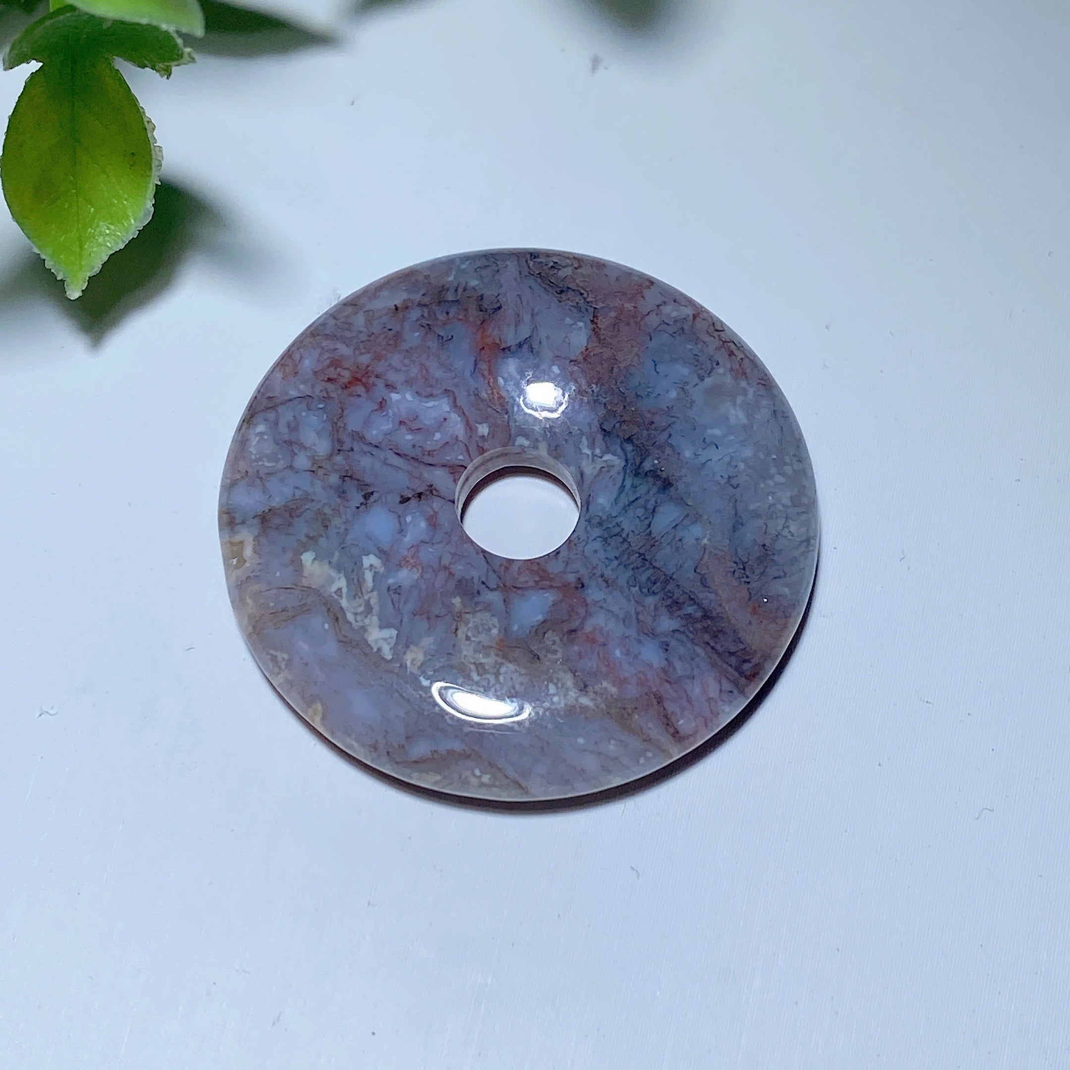 1,5 Zoll gemischter Kristall Heilung Donut Anhänger spiritueller Schmuck
