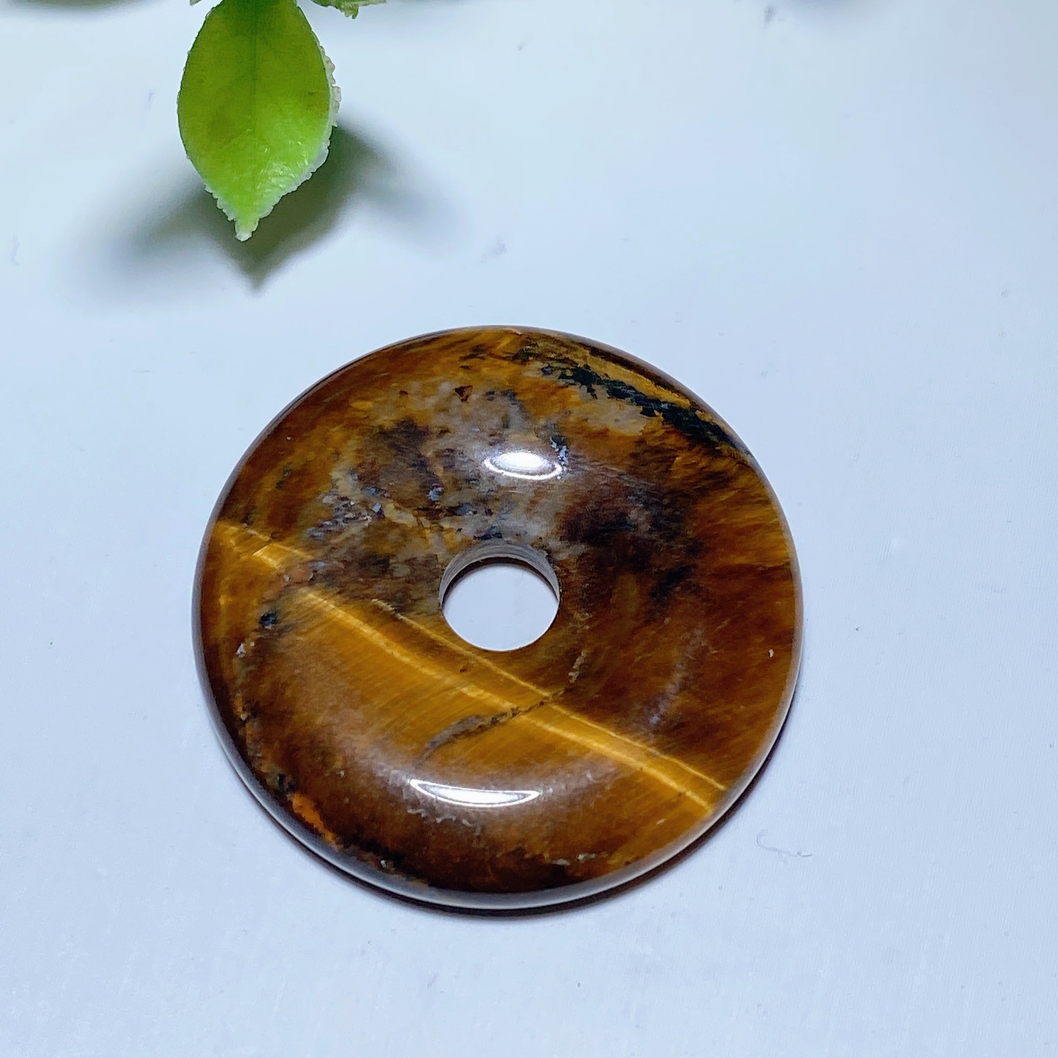 1,5 Zoll gemischter Kristall Heilung Donut Anhänger spiritueller Schmuck