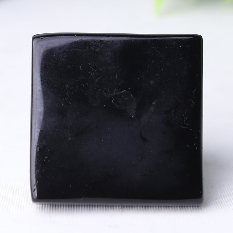 1.6 inch Black Obsidian Crystal Pyramid with Eye Motif