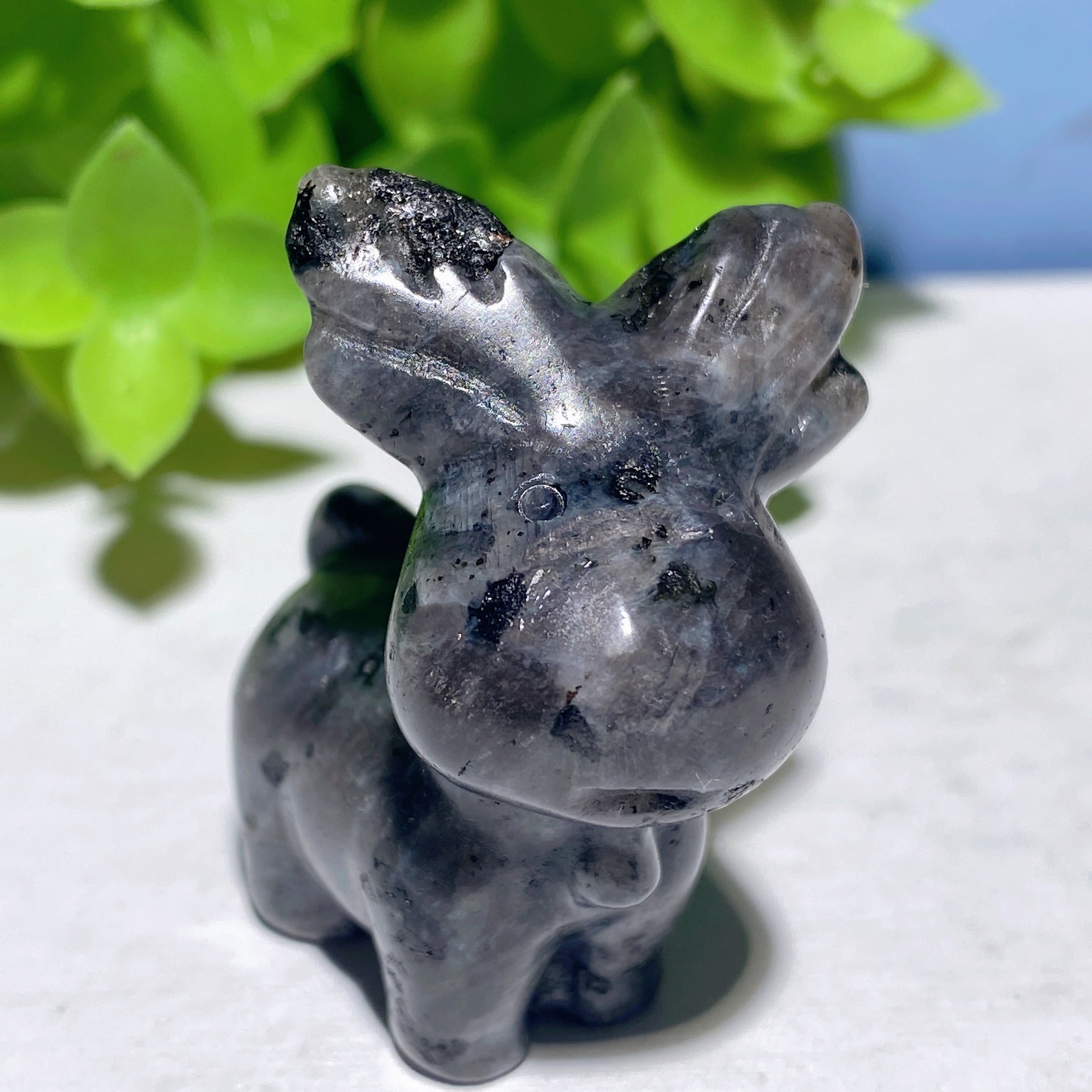 1.6 inch Mixed Crystal Deer Carving Figurines for Healing