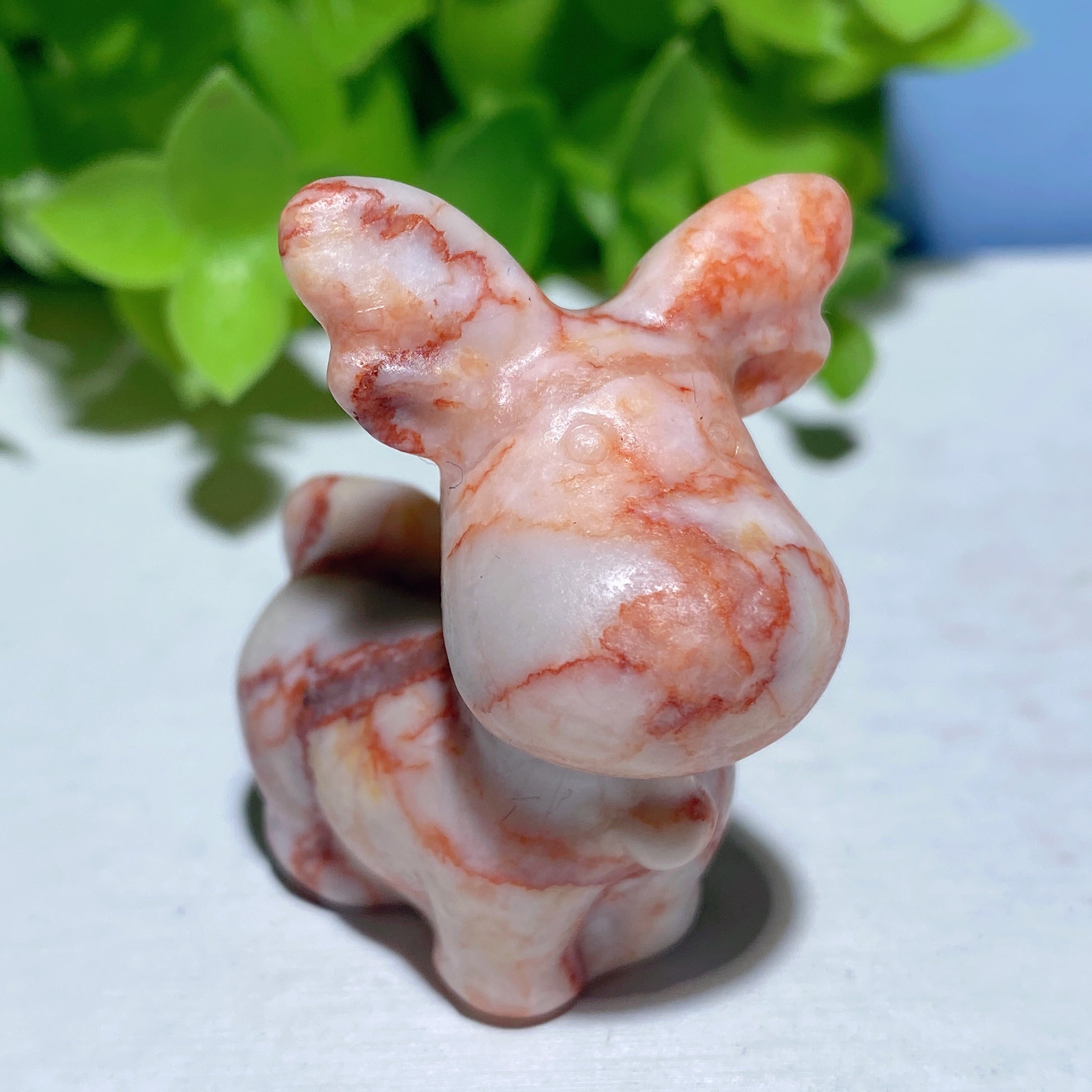 1.6 inch Mixed Crystal Deer Carving Figurines for Healing