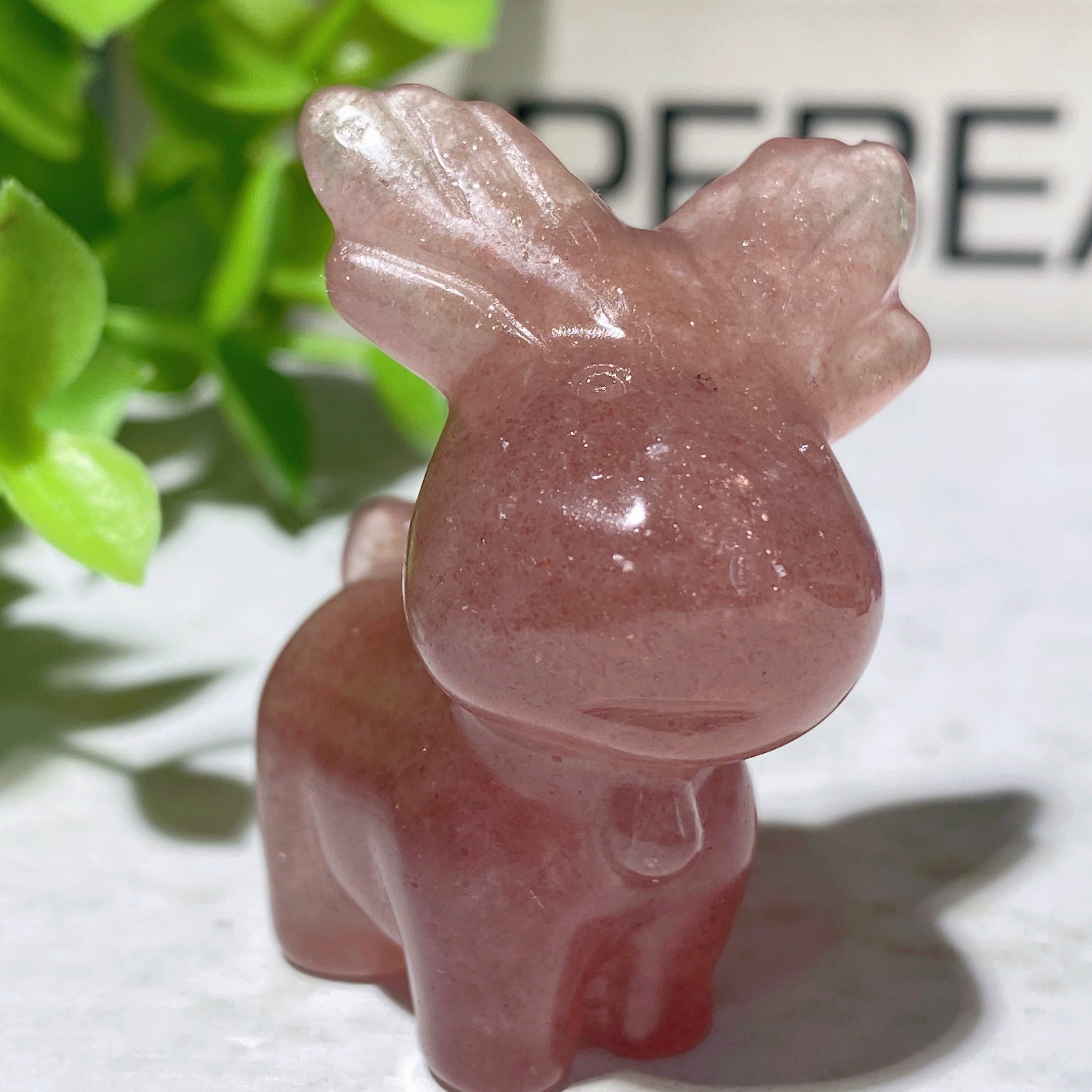 1.6 inch Mixed Crystal Deer Carving Figurines for Healing
