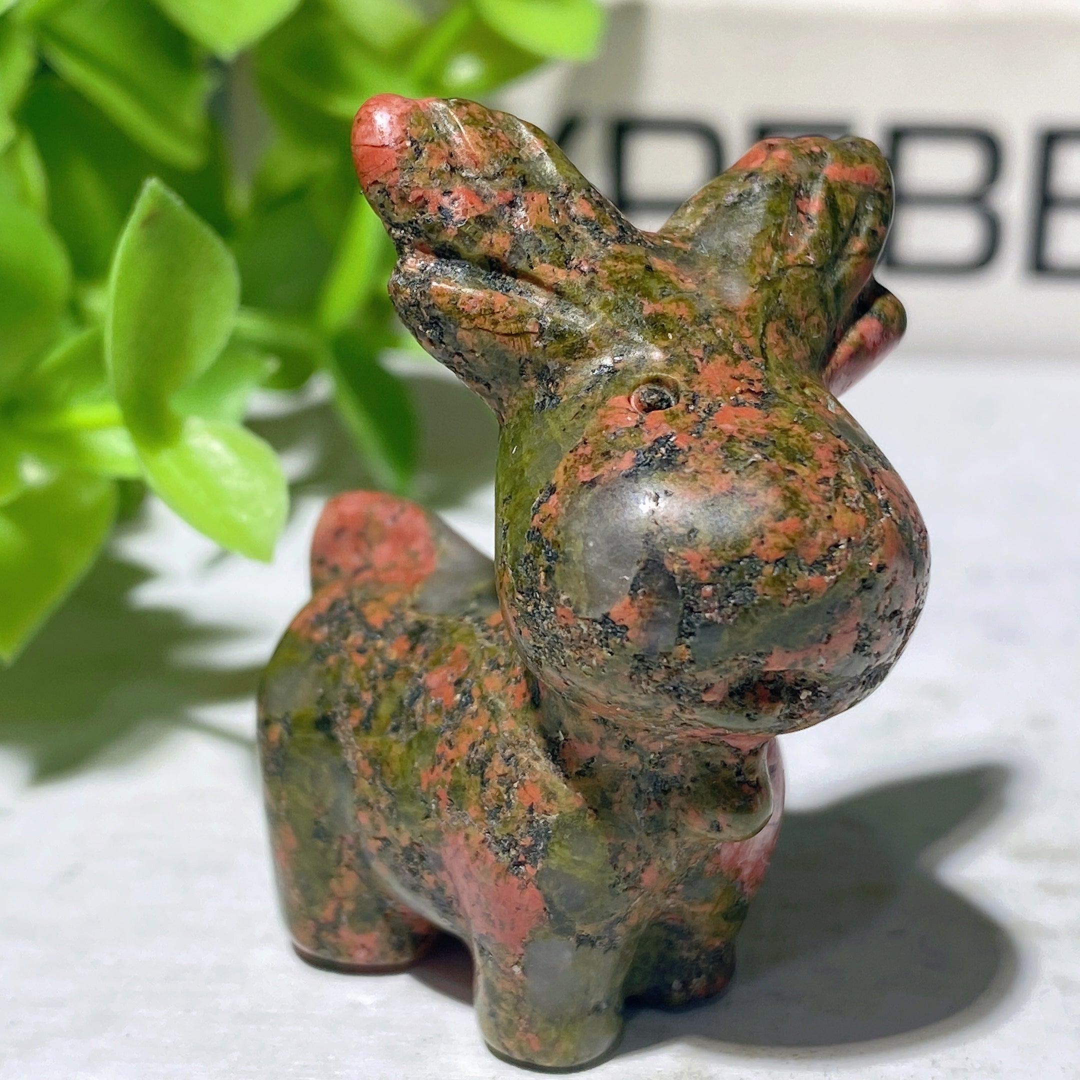 1.6 inch Mixed Crystal Deer Carving Figurines for Healing