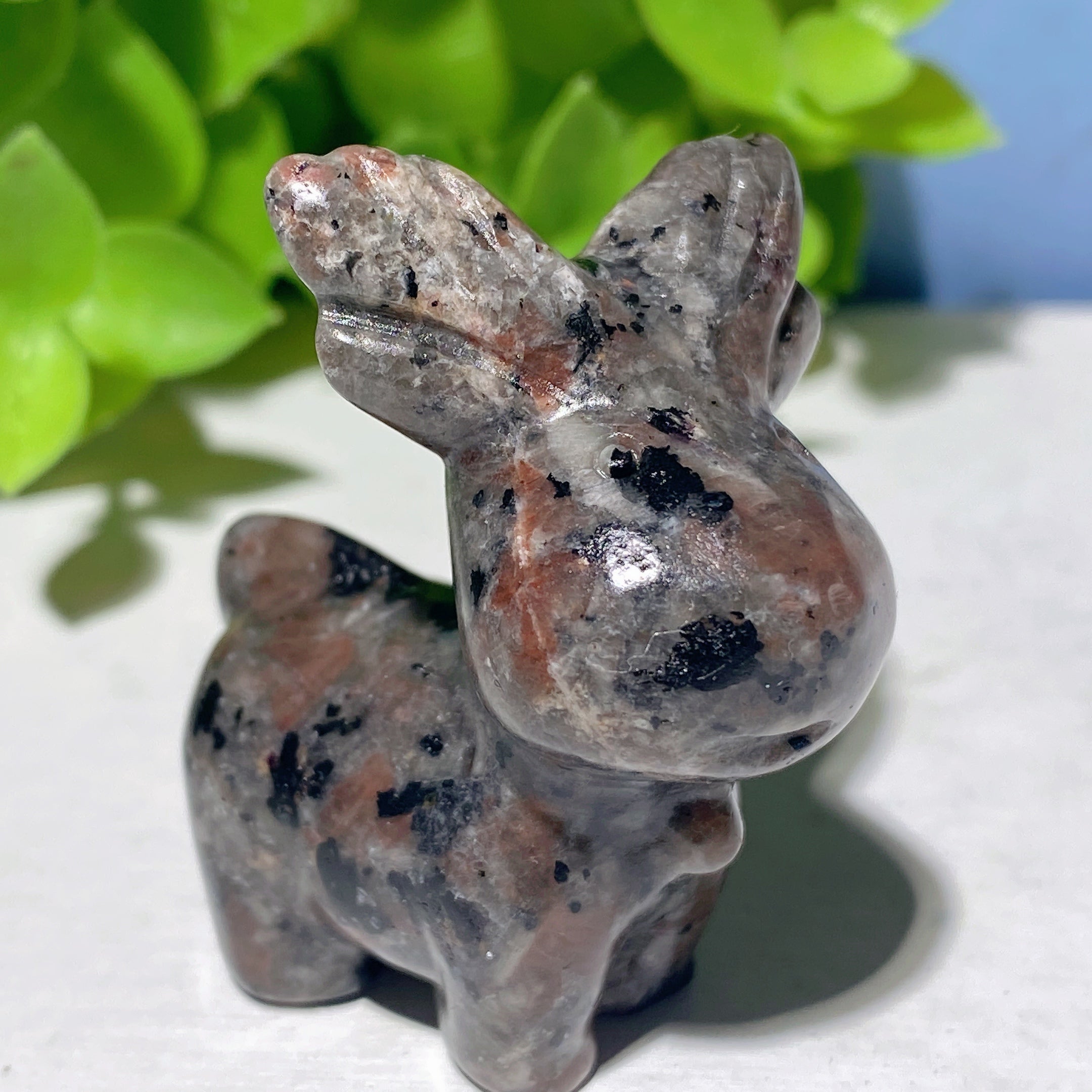 1.6 inch Mixed Crystal Deer Carving Figurines for Healing