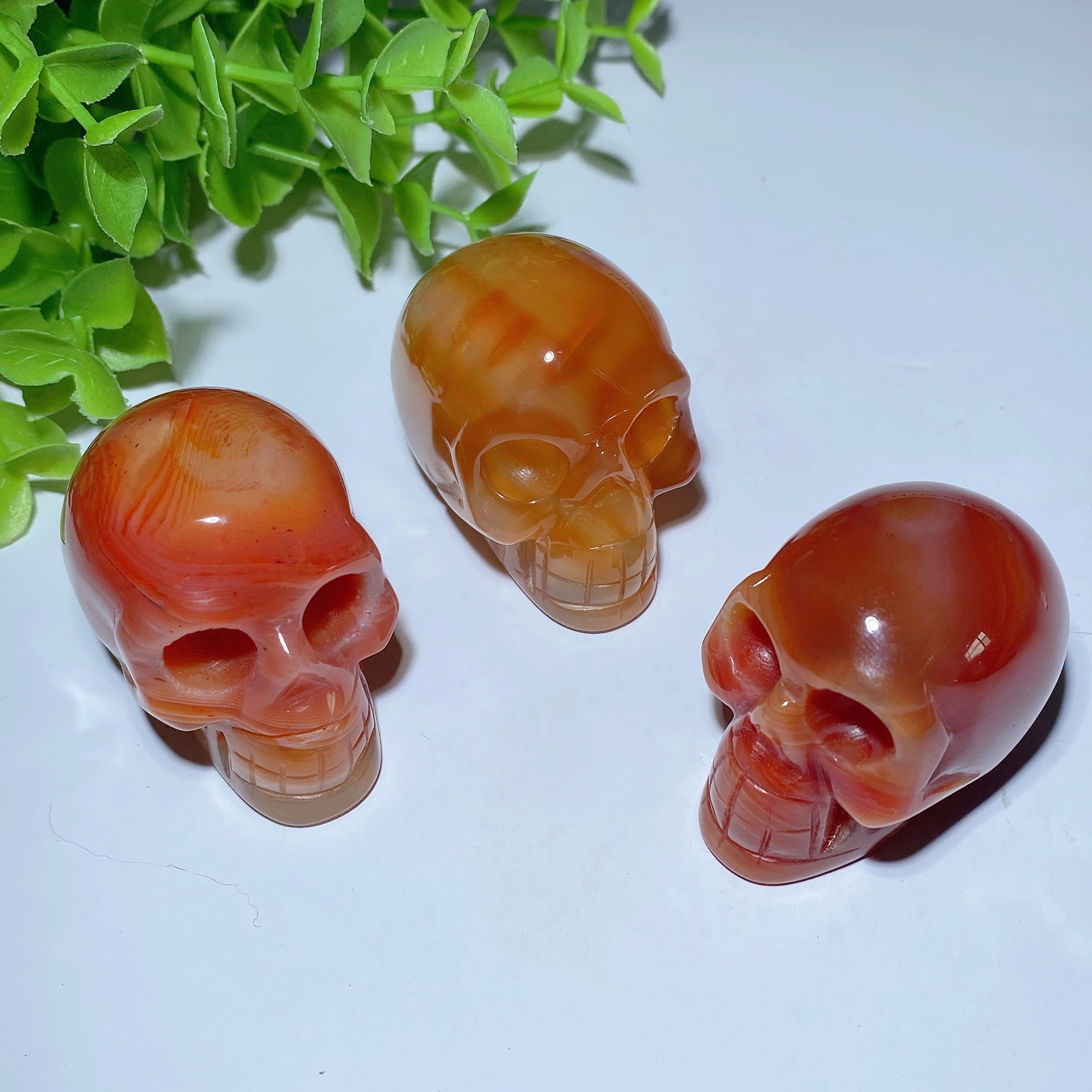 1.8-2.0 inch Carnelian Crystal Skull Carving for Healing