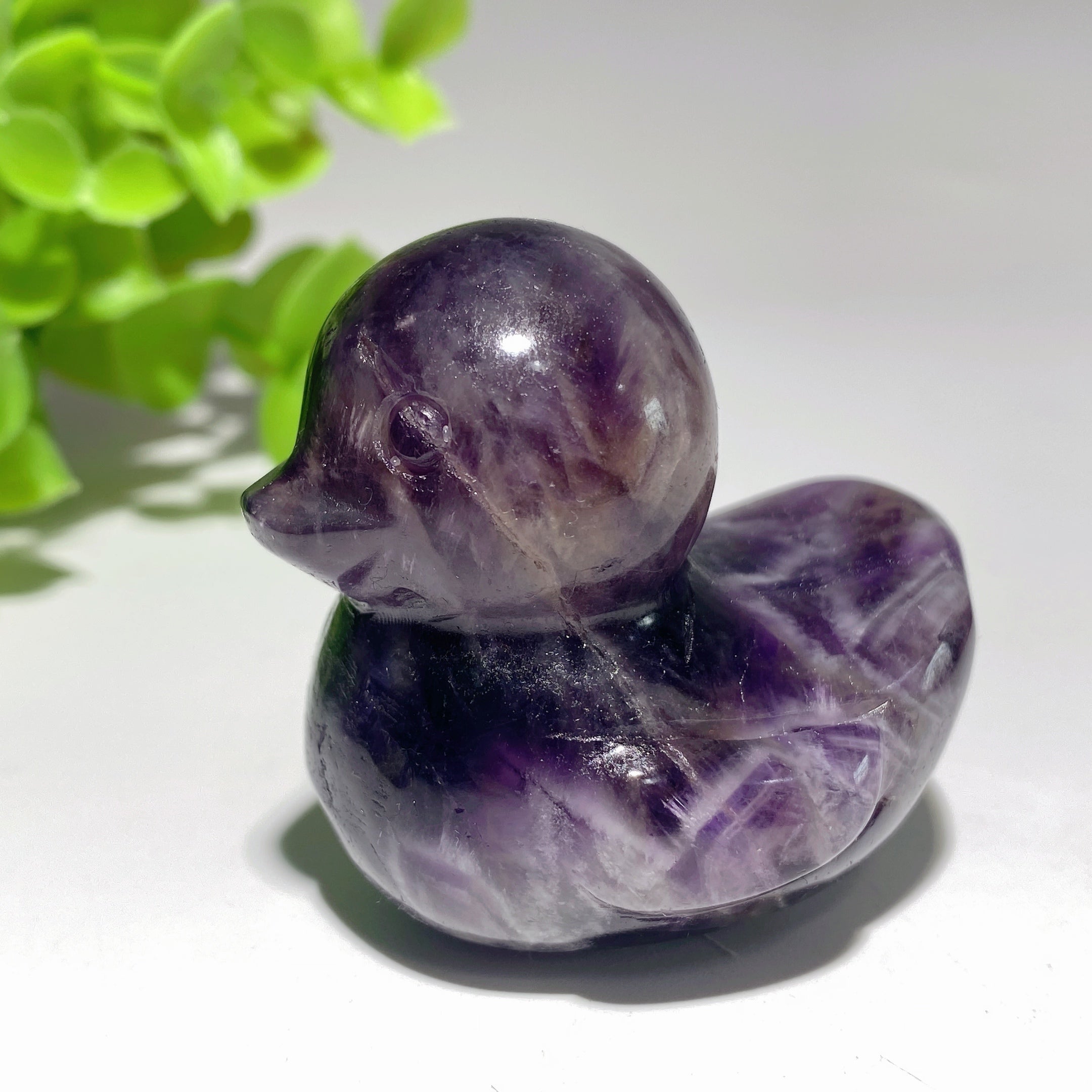 1.8 inch Mixed Crystal Spiritual Animal Figurine Duck Carvings