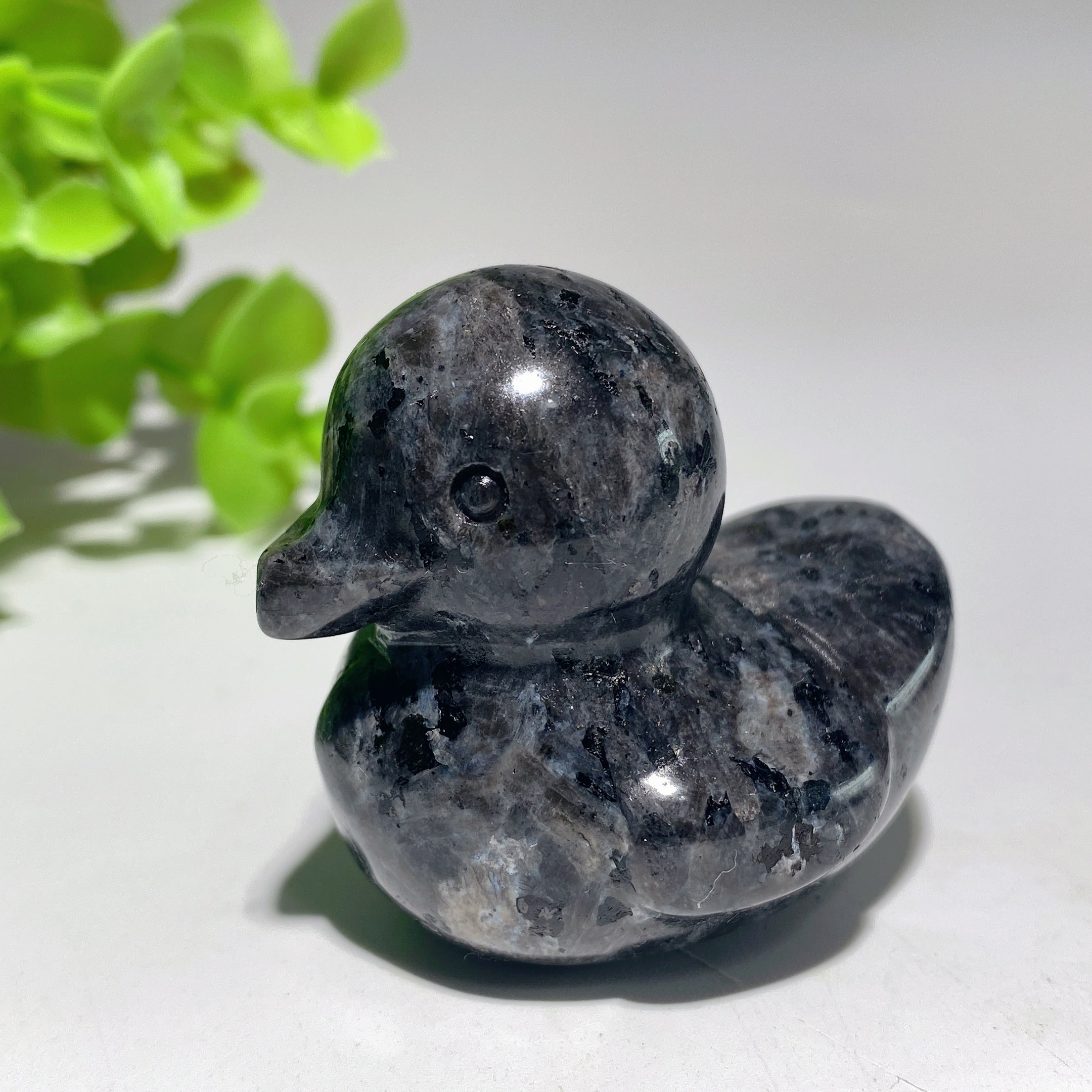 1.8 inch Mixed Crystal Spiritual Animal Figurine Duck Carvings