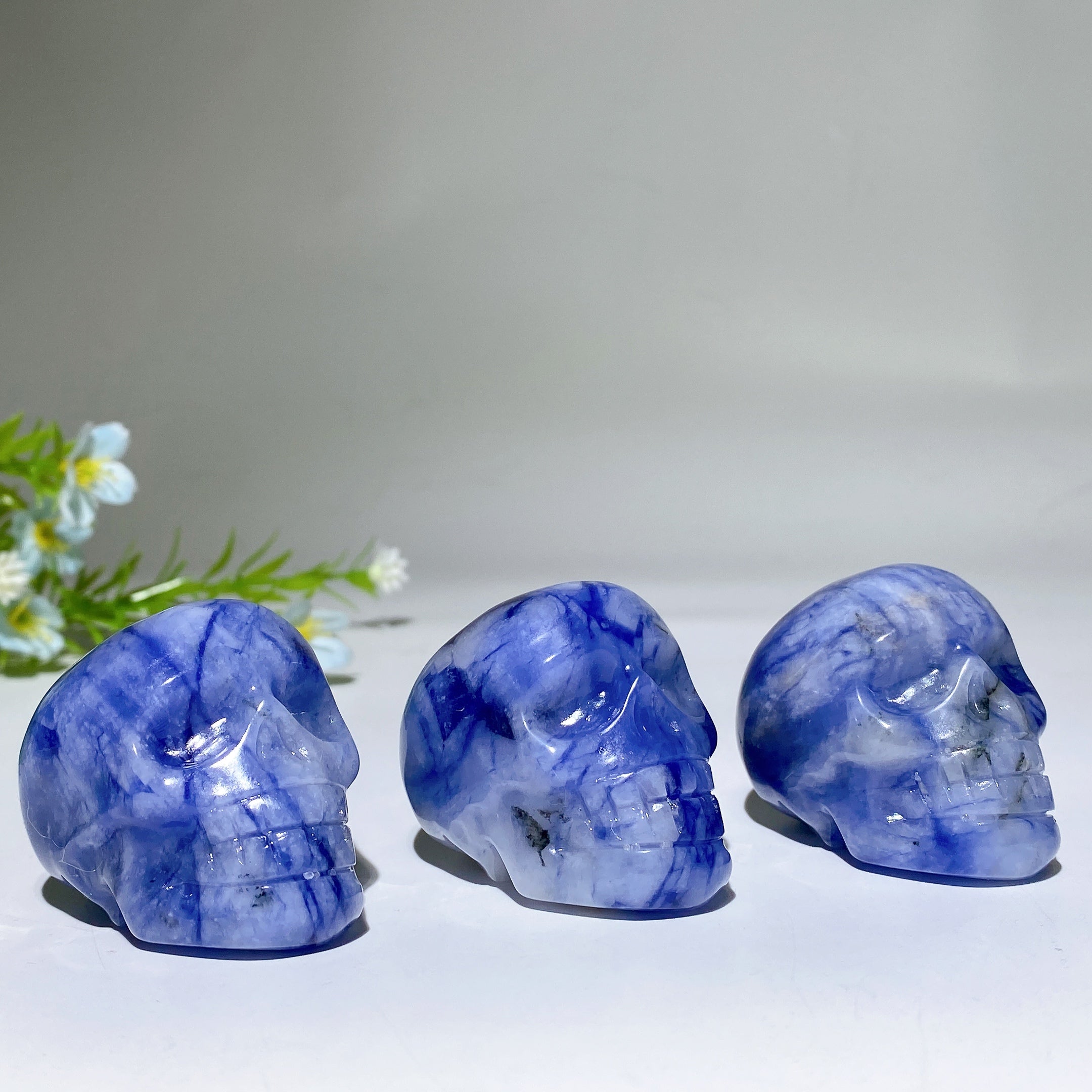 1.8 Inch Sodalite Crystal Skull Carving for Healing