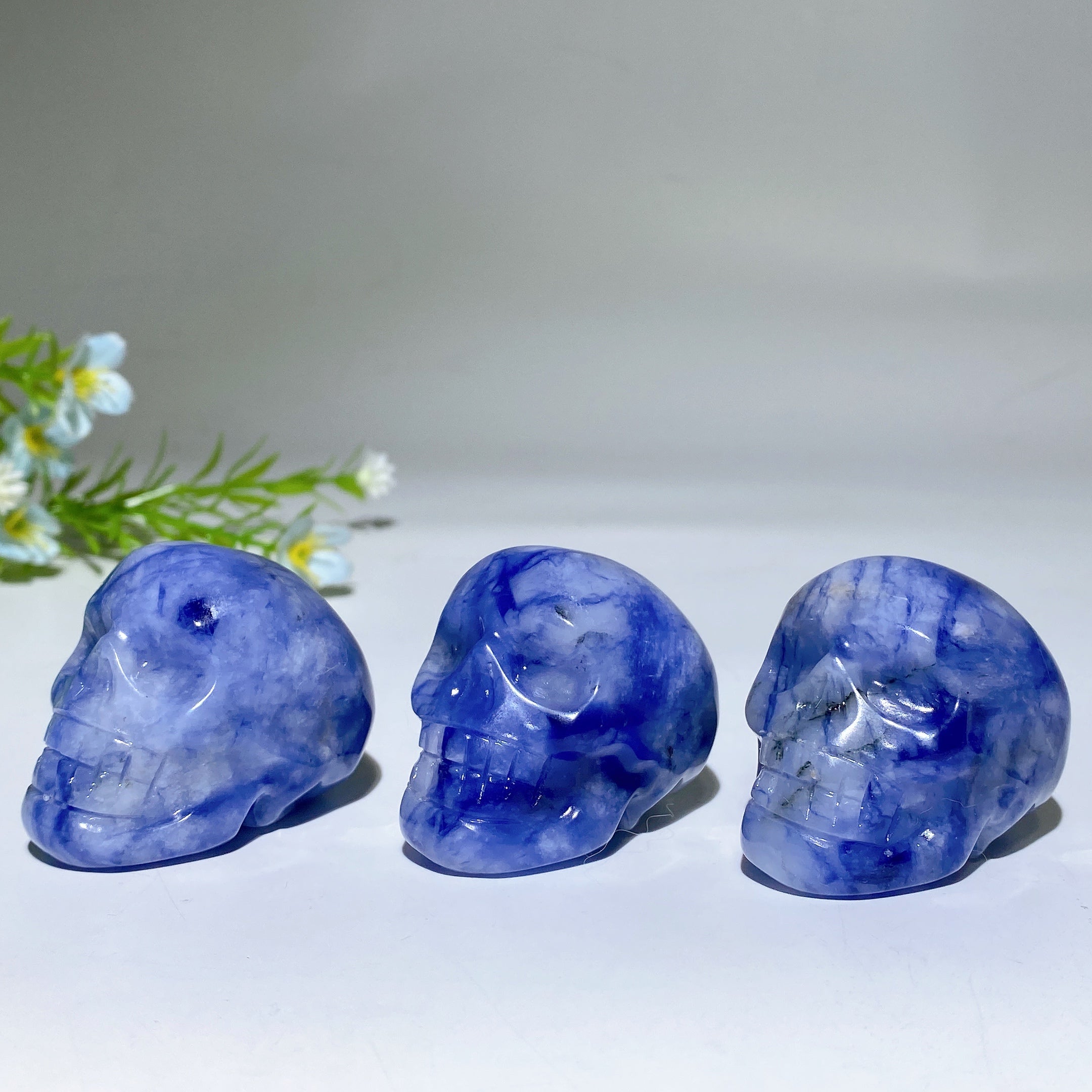 1.8 Inch Sodalite Crystal Skull Carving for Healing