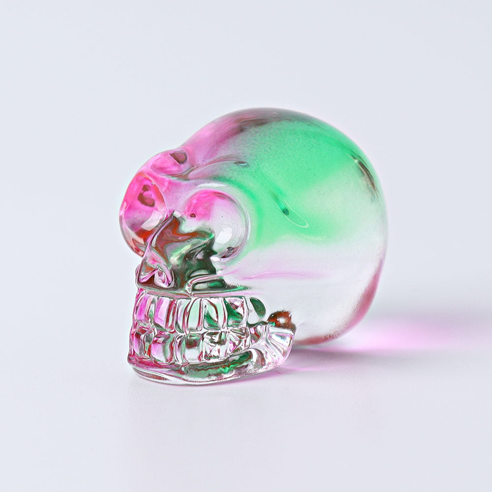 1-Inch Aura Angel Crystal Skull Carving for Meditation