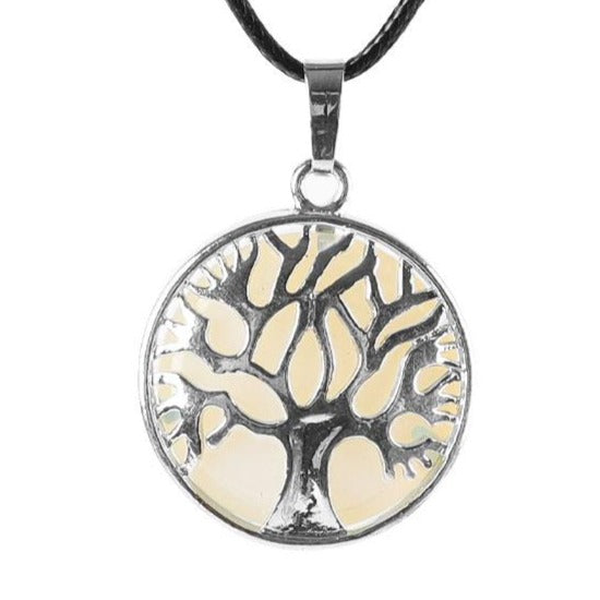 1" Tree of Life Round Pendant with Healing Gemstones