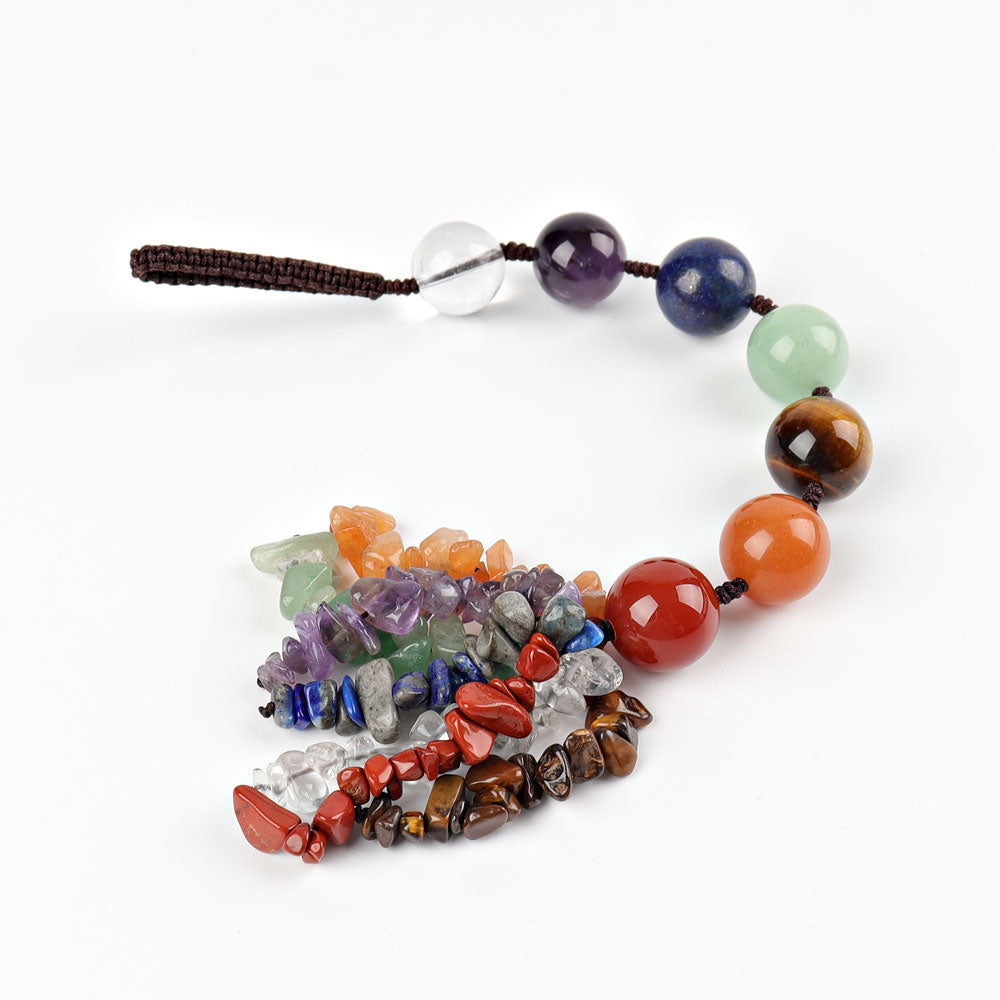 10-inch Chakra Crystal Hanging Ornament for Energy Healing