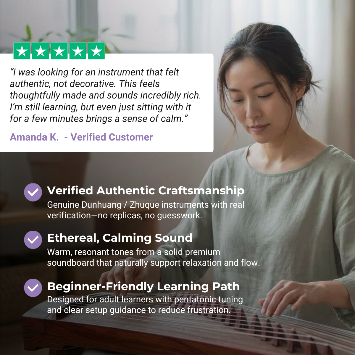 100 cm Guzheng Zither 21 Saiten Paulownia 古筝