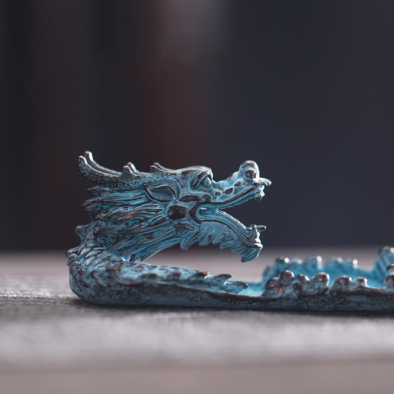 Auspicious Alloy Dragon Incense Burner for Meditation