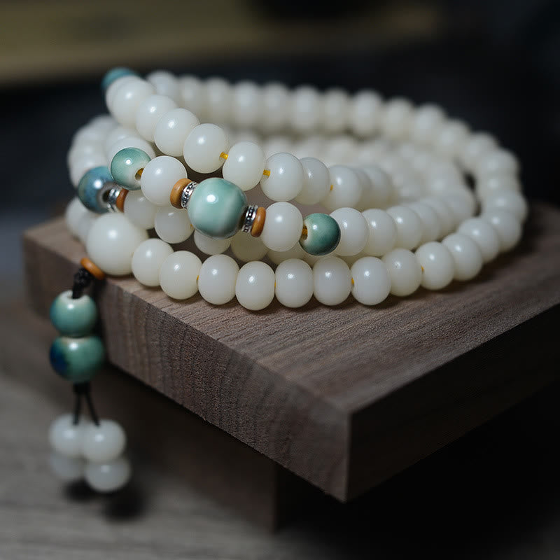 Bodhi Seed Mala-Armband mit 108 Perlen für Ruhe und Schutz