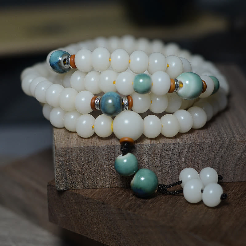 Bodhi Seed Mala-Armband mit 108 Perlen für Ruhe und Schutz