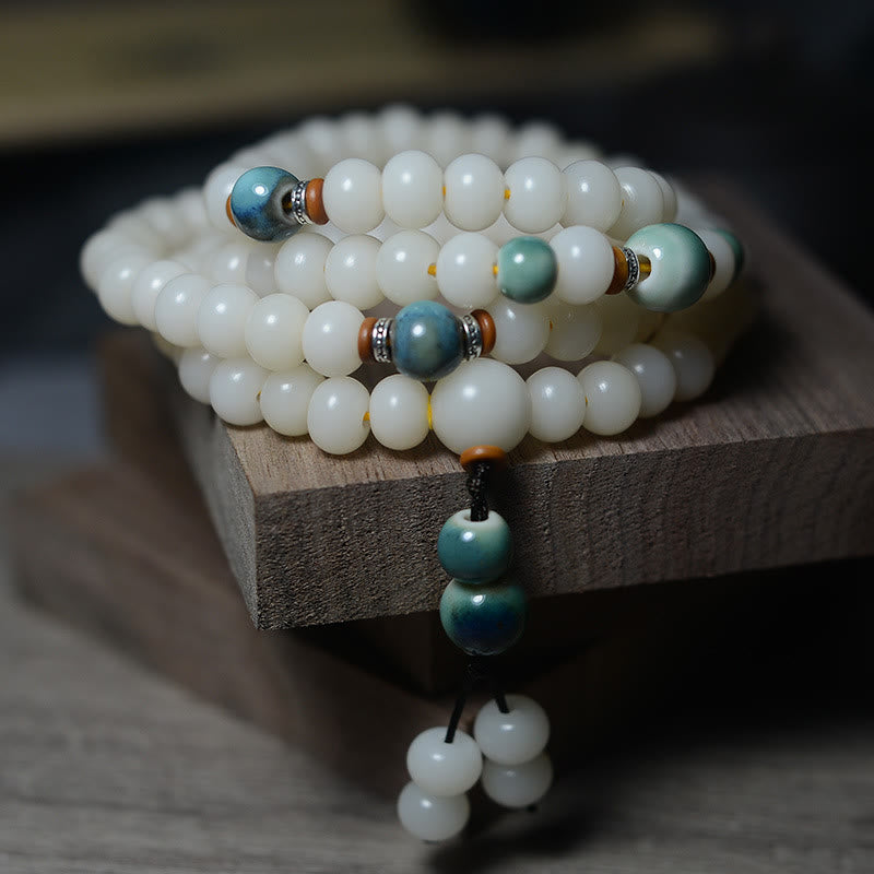 Bodhi Seed Mala-Armband mit 108 Perlen für Ruhe und Schutz