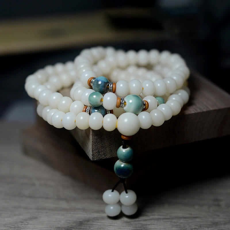 Bodhi Seed Mala-Armband mit 108 Perlen für Ruhe und Schutz