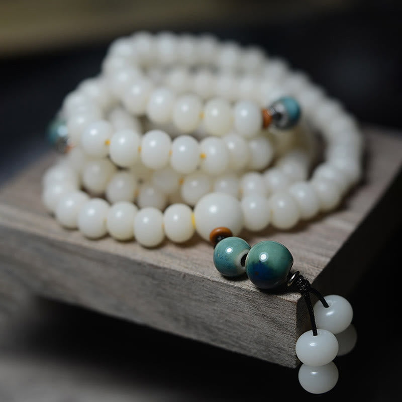 Bodhi Seed Mala-Armband mit 108 Perlen für Ruhe und Schutz