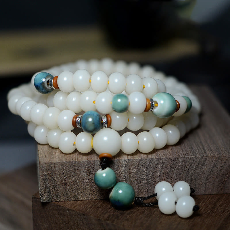 Bodhi Seed Mala-Armband mit 108 Perlen für Ruhe und Schutz