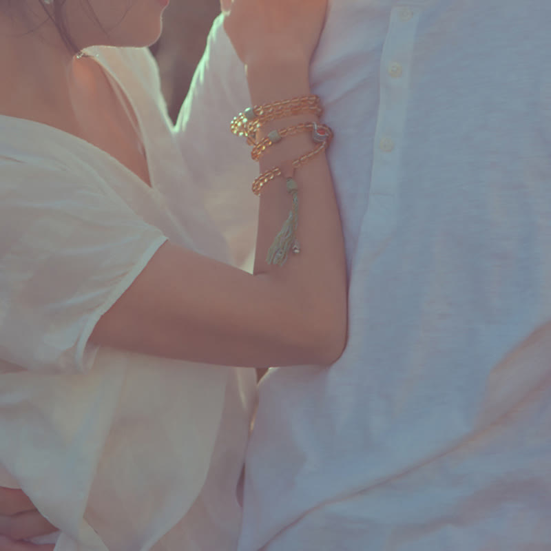 Mala-Armband mit 108 Citrin-Edelsteinperlen für Wohlstand und Schutz