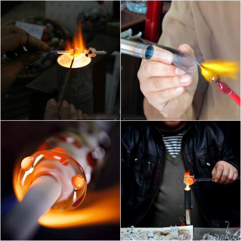 108 Perlen Liuli Glas Mala Armband mit chinesischen Sternzeichen Anhängern