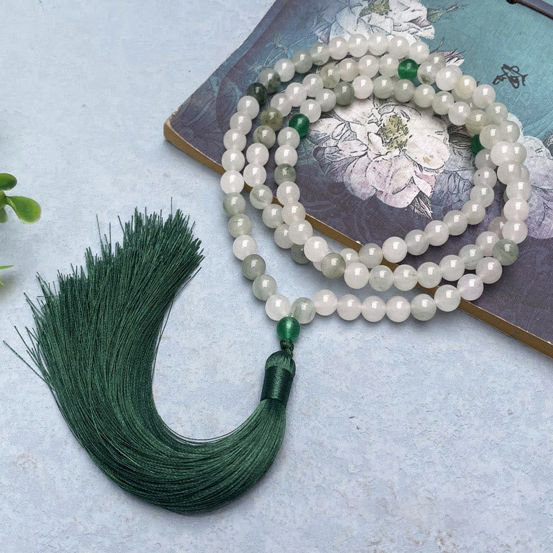 108 Perlen Tianshan Jade Mala Armband für Wohlstand und Glück