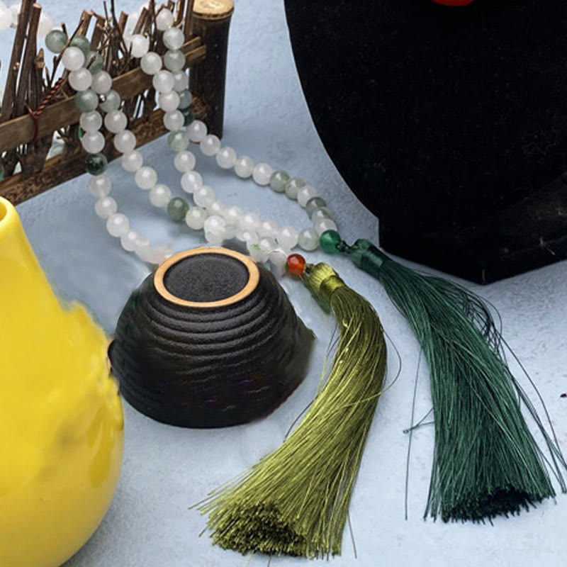 108 Perlen Tianshan Jade Mala Armband für Wohlstand und Glück